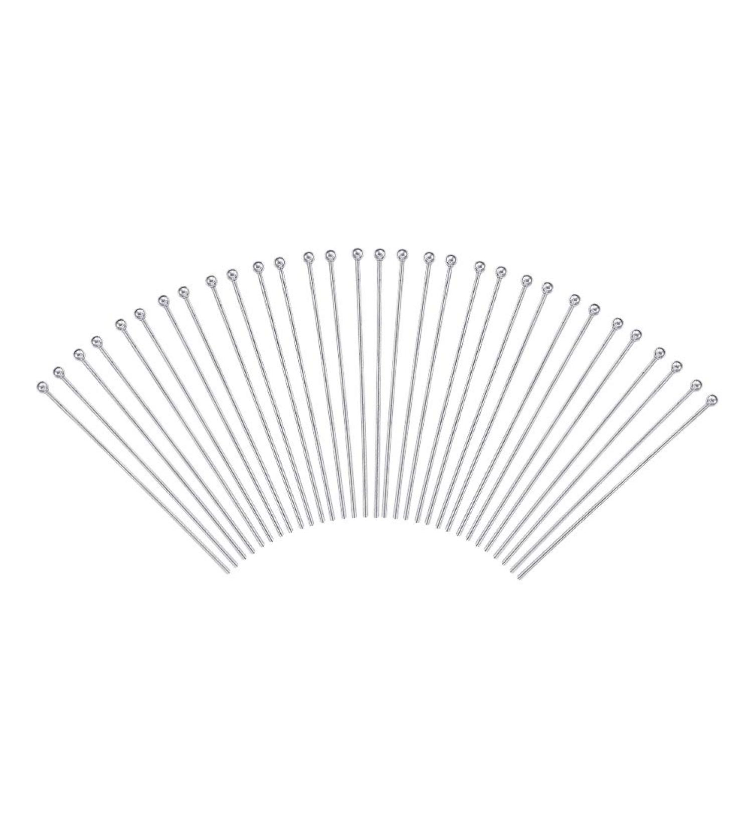 DanLingJewelry 304 Stainless Steel Ball Head Pins 40mm - 500 Pcs | Jewelry Making Findings - Buy Online on SooperMarket.com