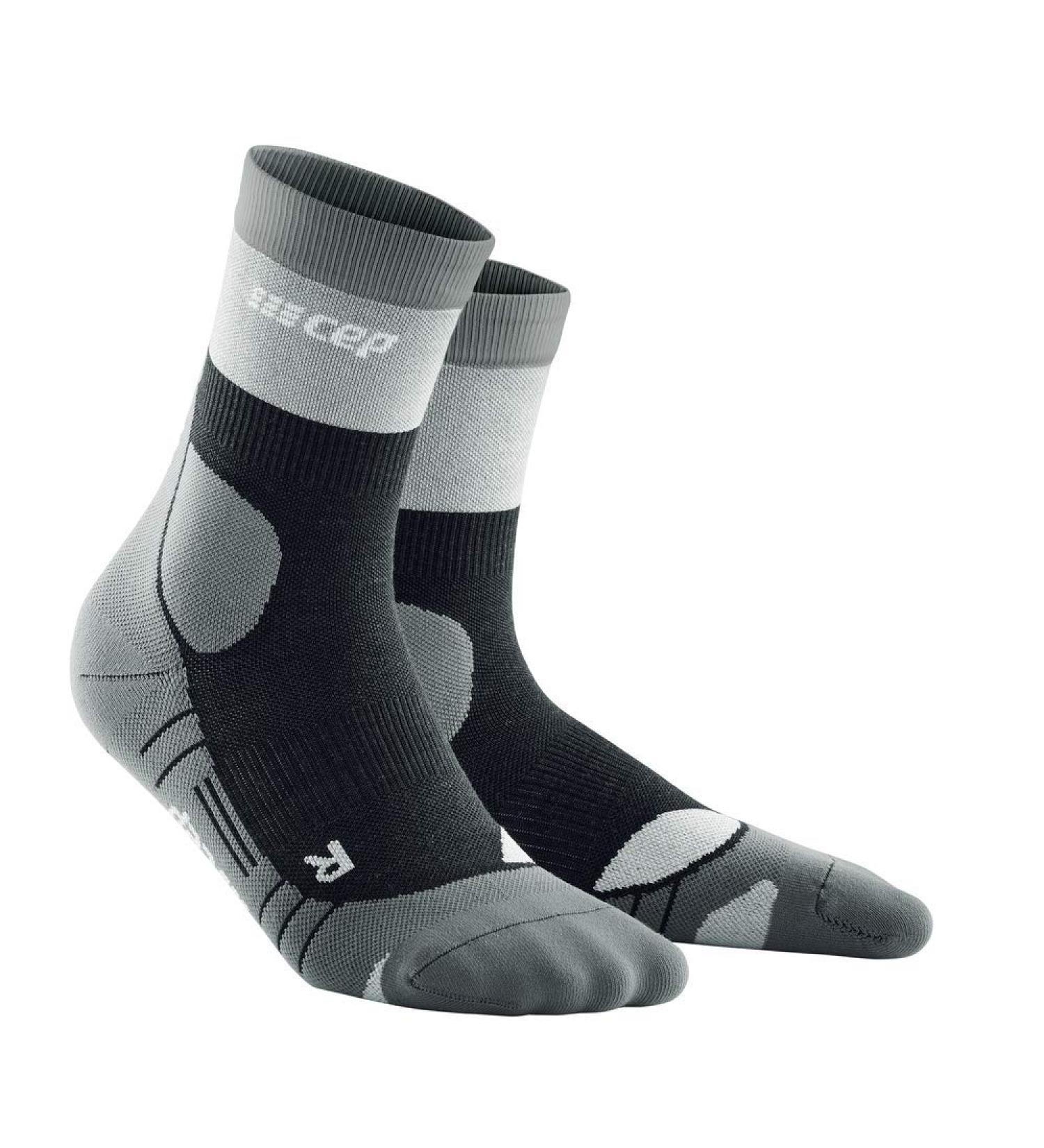 CEP Women's Hiking Light Merino Mid Cut Socks | Compression Trekking Socks for Stability & Comfort | 27 Stone Grey - Buy Online on SooperMarket.com