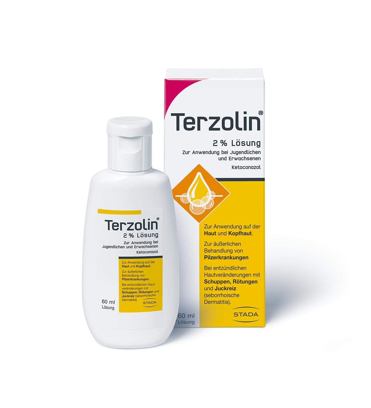 Terzolin Medical Dandruff Treatment 2% Solution - 60ml for Adolescents & Adults - Effective Relief from Dandruff - Buy Online on SooperMarket.com