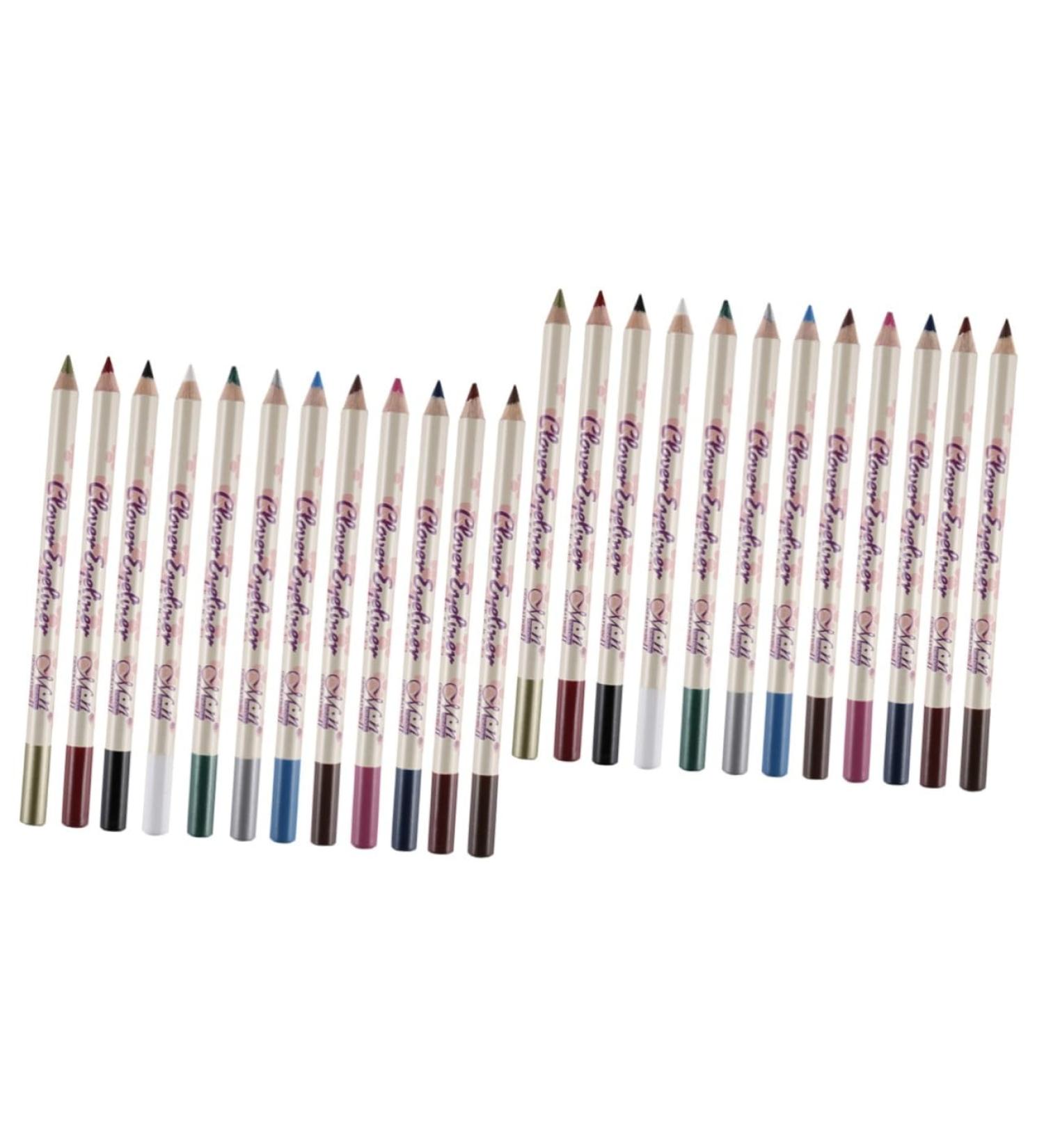 HAPINARY 24 Pcs Eyeshadow Pencil Lip Liner Pencil Eyeliner Pencil for Women Eyeliner Pencil Colours - Buy Online on SooperMarket.com