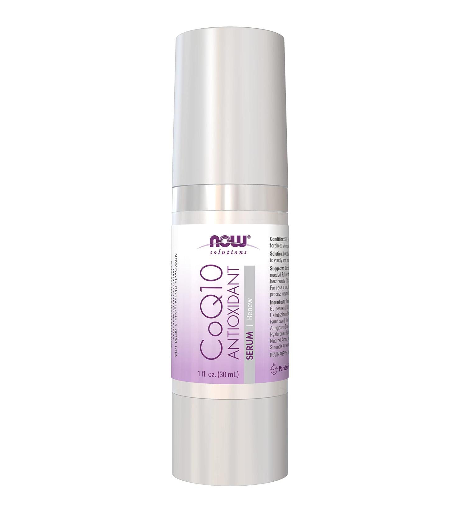 Now Foods CoQ10 Antioxidant Serum 1 fl oz - Boost Skin Health & Vitality - Buy Online on SooperMarket.com