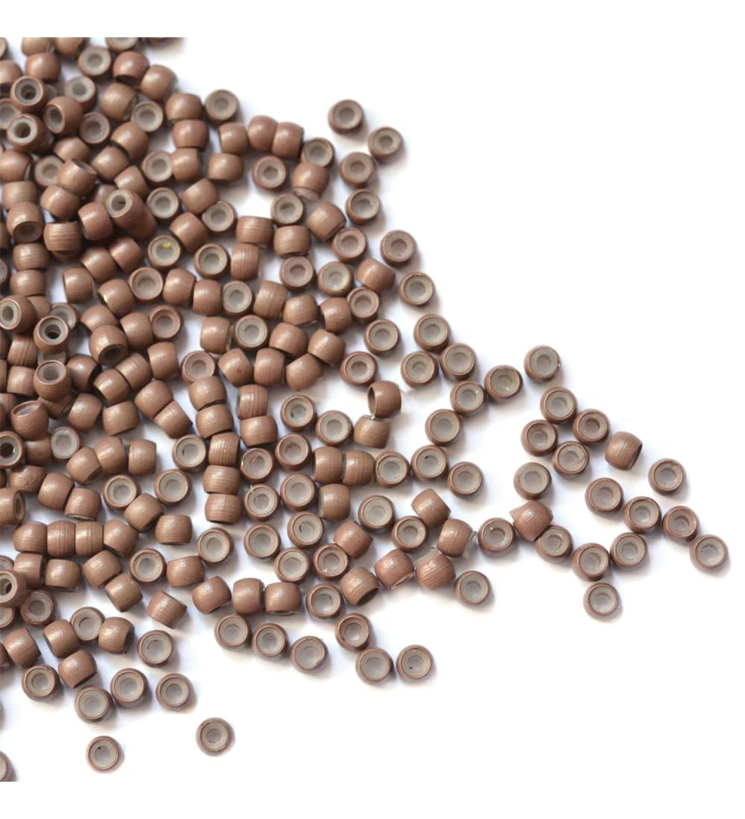 500pcs 3.0mm Silicone Nano Rings Hair Extension Beads - Light Brown - Buy Online on SooperMarket.com