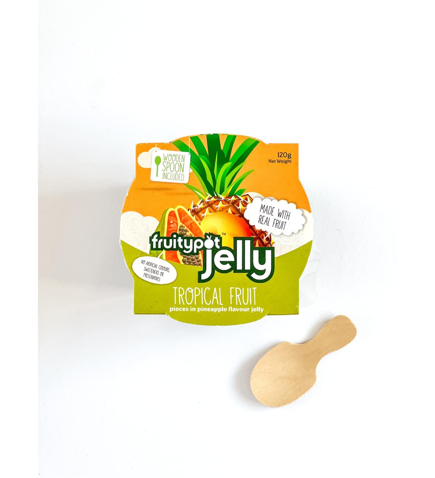 Fruitypot Tropical Fruit in Pineapple Jelly 18 x 120g Pots - Delicious Tropical Fruit in Pineapple Flavour Jelly packs - Buy Online on SooperMarket.com