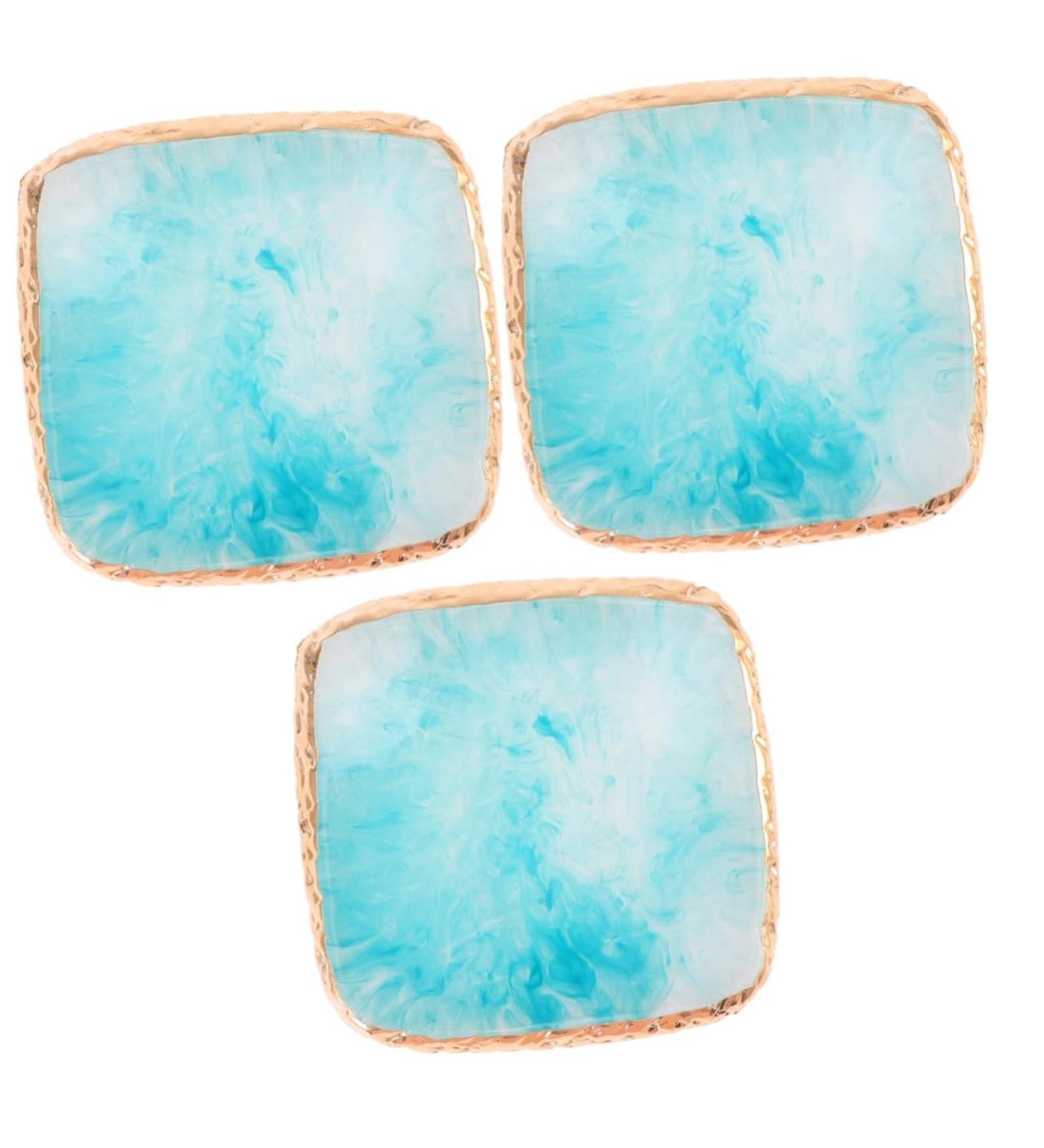 Buy NOLITOY 3 Pcs Nail Color Pallet - Resin Nail Art Tools for Stunning Nail Makeup | Gel Color Plates & Display | 9x9cm - Buy Online on SooperMarket.com
