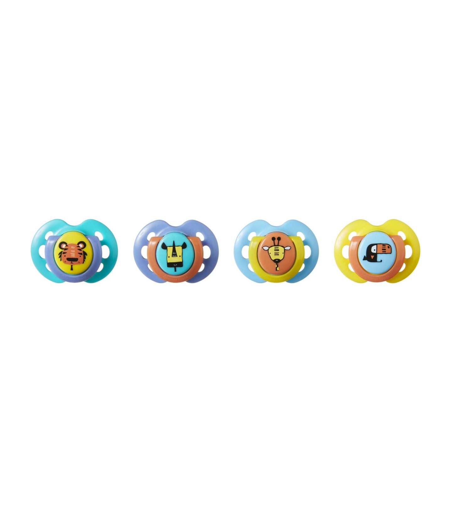 Tommee Tippee Fun Style Pacifiers 0-6m - BPA-Free Silicone - 4 Pack - Buy Online on SooperMarket.com