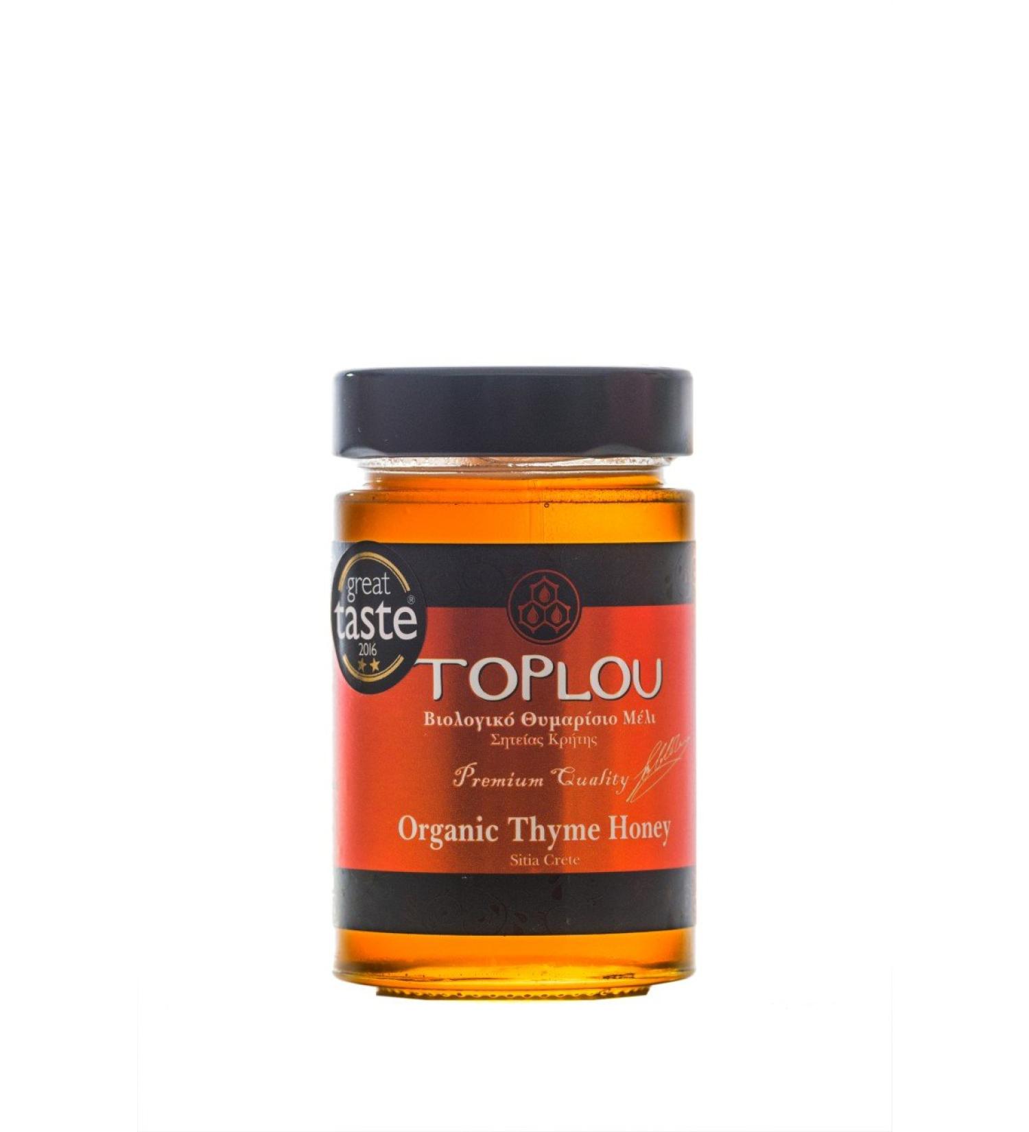 Greek Cretan Organic Thyme Honey Toplou 250g - Buy Online on SooperMarket.com
