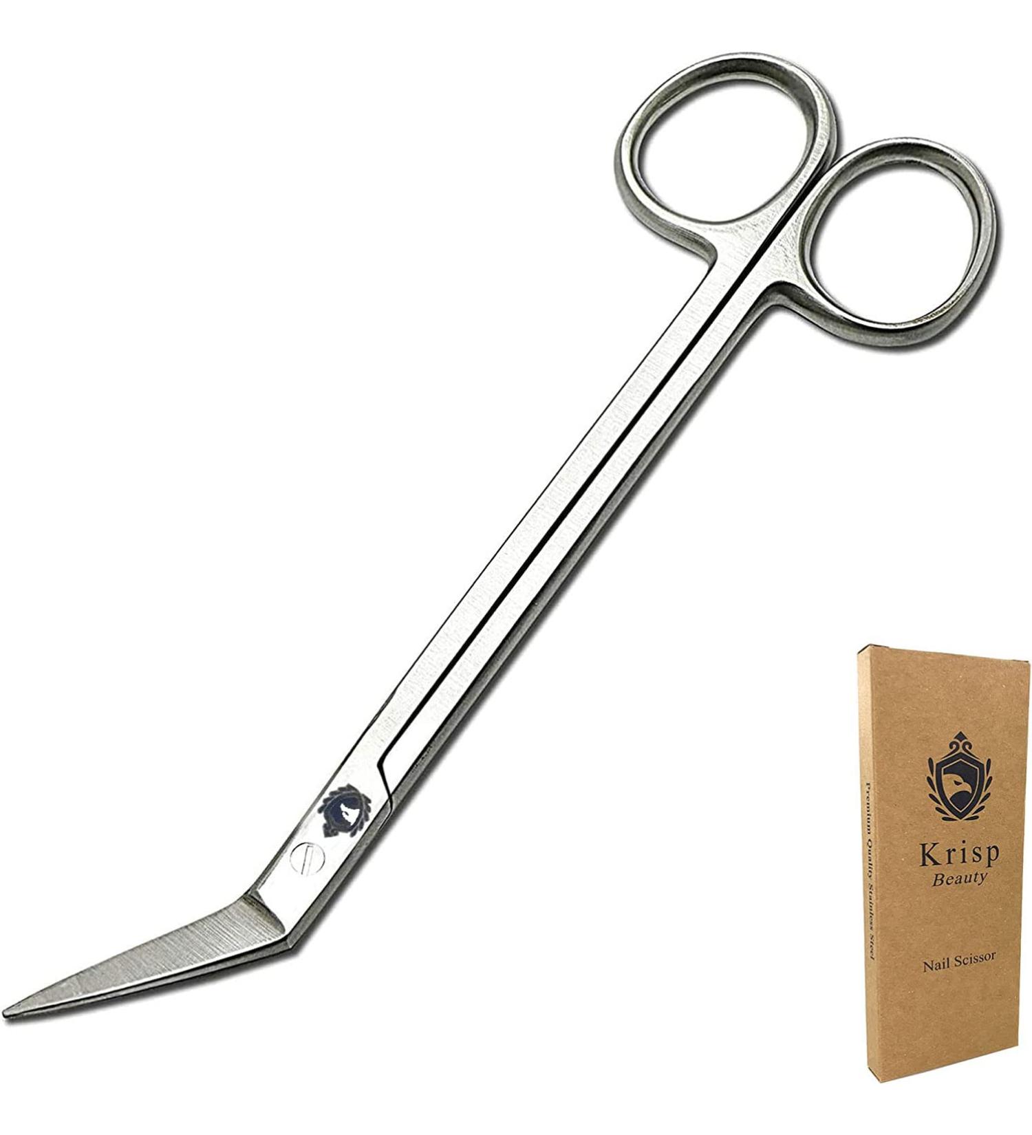 Long Handled Toenail Scissors Clippers - Stainless Steel for Seniors - 6 Inch Podiatrist Manicure Pedicure Tool - Buy Online on SooperMarket.com