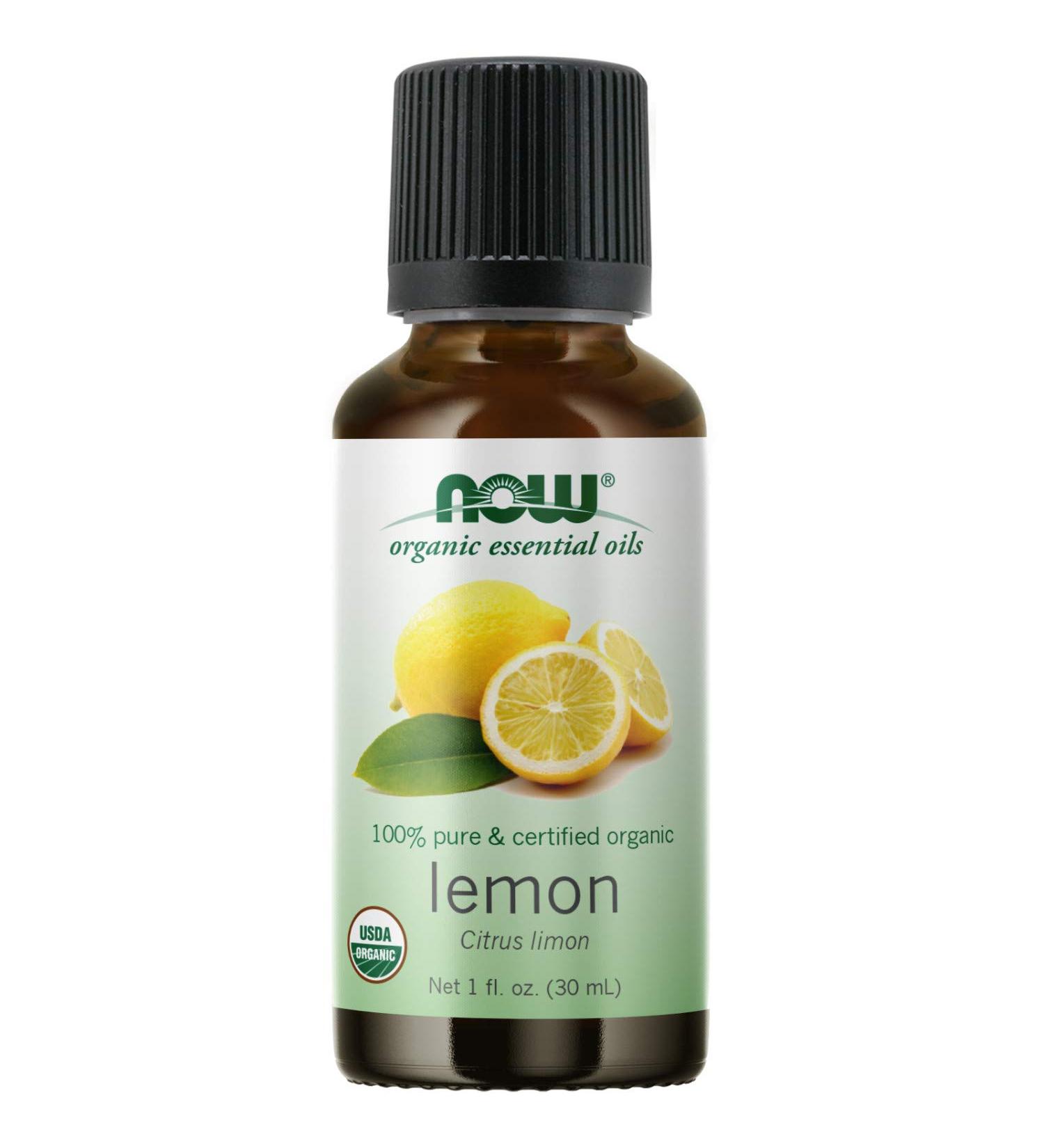 Now Foods Organic Lemon Essential Oil - 1 fl oz (30 ml) - Pure & Natural Aromatherapy - Buy Online on SooperMarket.com