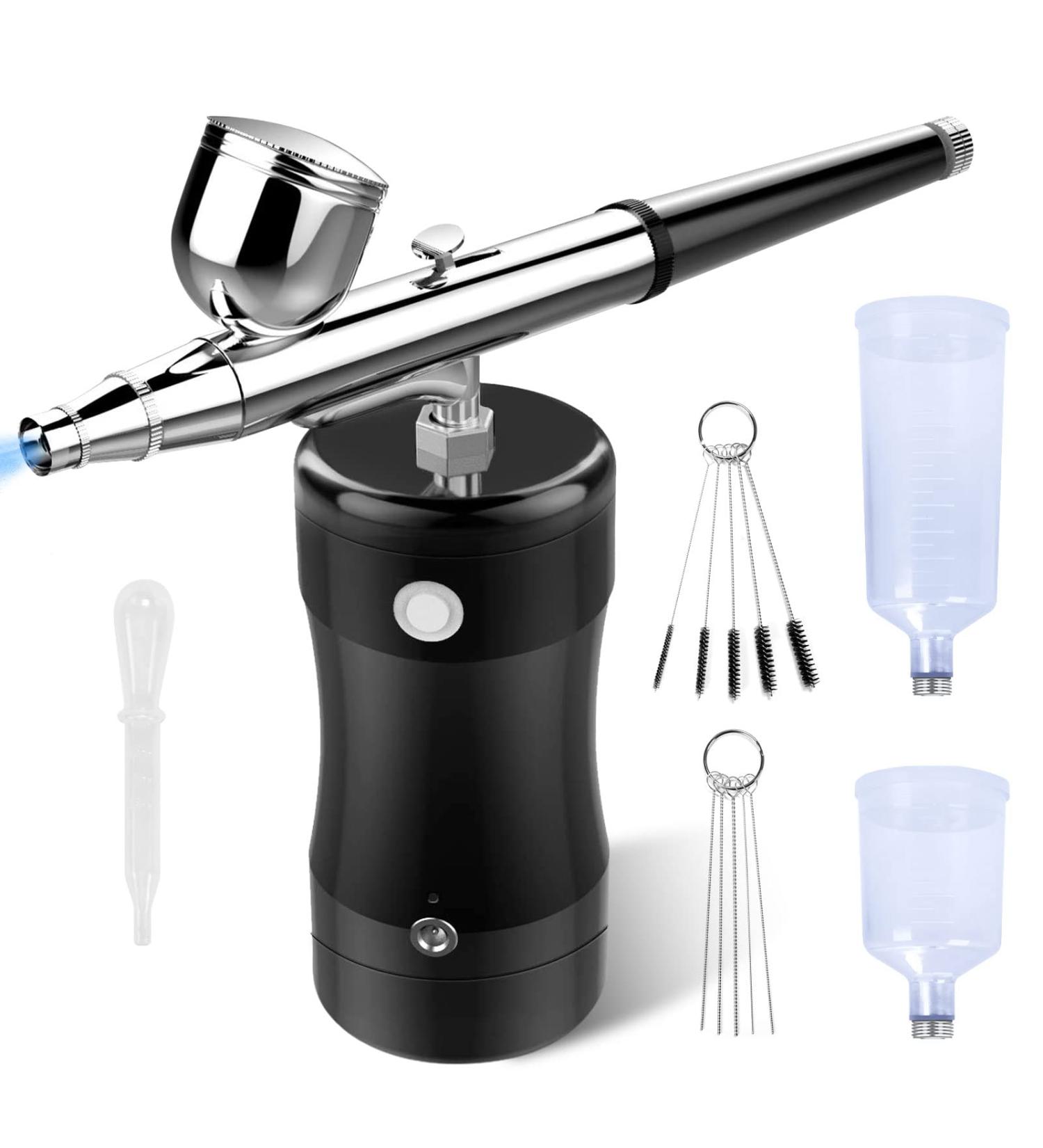 Cosscci 30 PSI Airbrush Kit - Portable Mini Air Brush Spray Gun with Compressor Kit for Cake Decorating, Makeup & Nail Art - Buy Online on SooperMarket.com