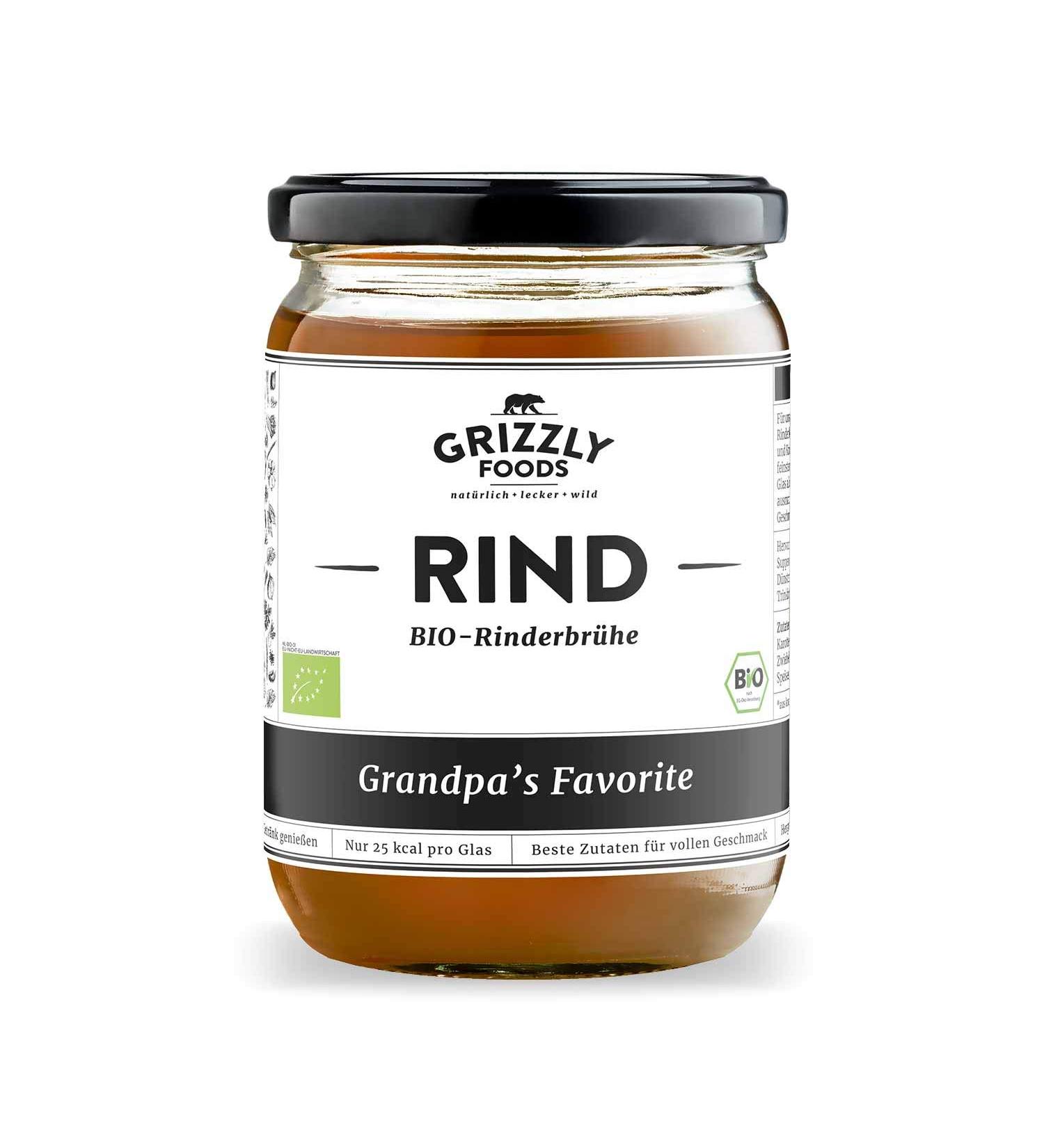 Biological beef broth (6x500ml) Long cooked valuable nutritional values bone broth bone broth Grandpa's favorite beef 500 ml (6 Pack)