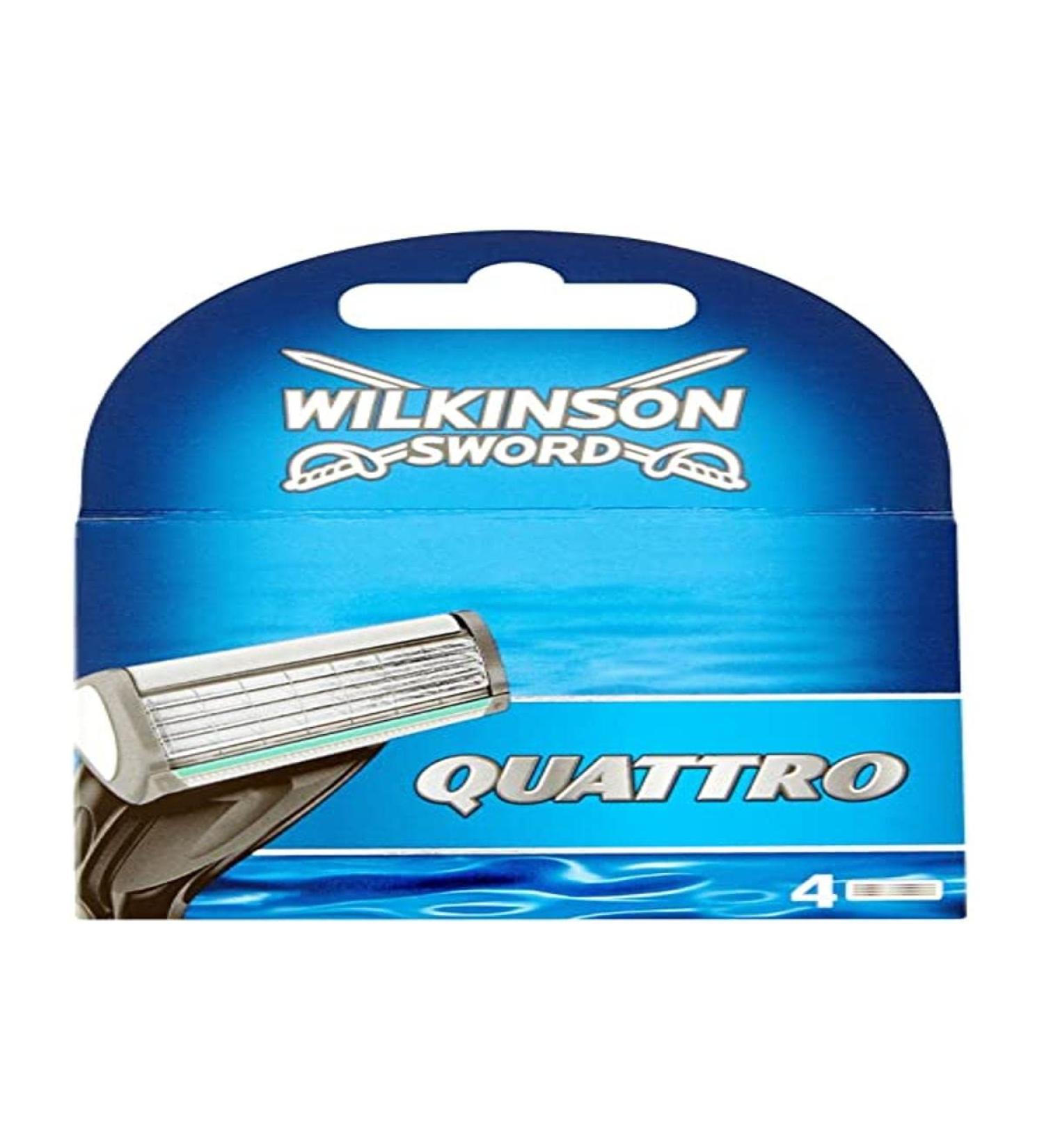 Wilkinson 120 Quattro Blades - Pack of 4 | Premium Shaving Blades for a Smooth Close Shave International Shipping Available - Buy Online on SooperMarket.com