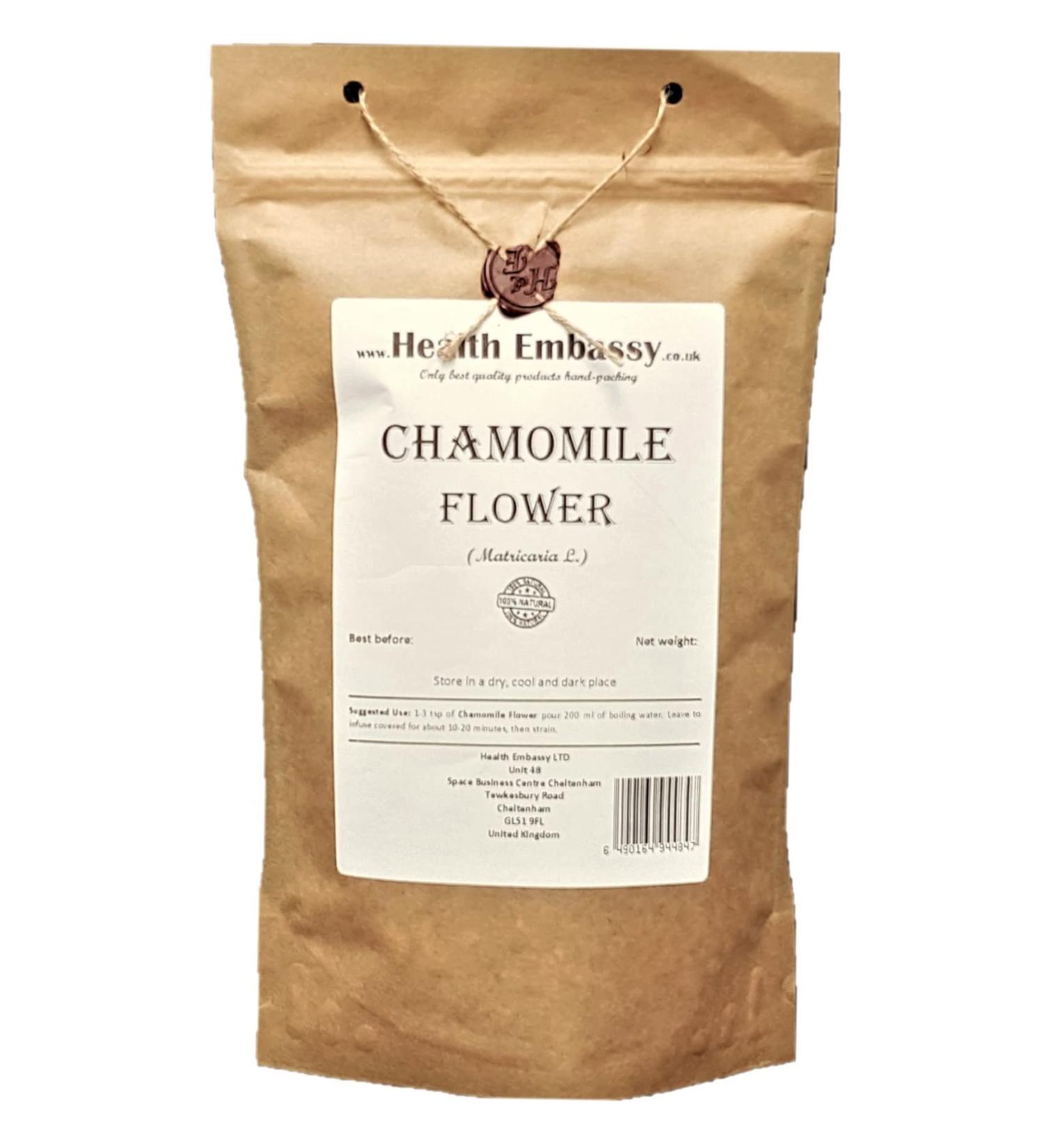 Health Embassy Chamomile Flower Tea | Matricaria L | Camomille Fleur Tisane 50g - Buy Online on SooperMarket.com