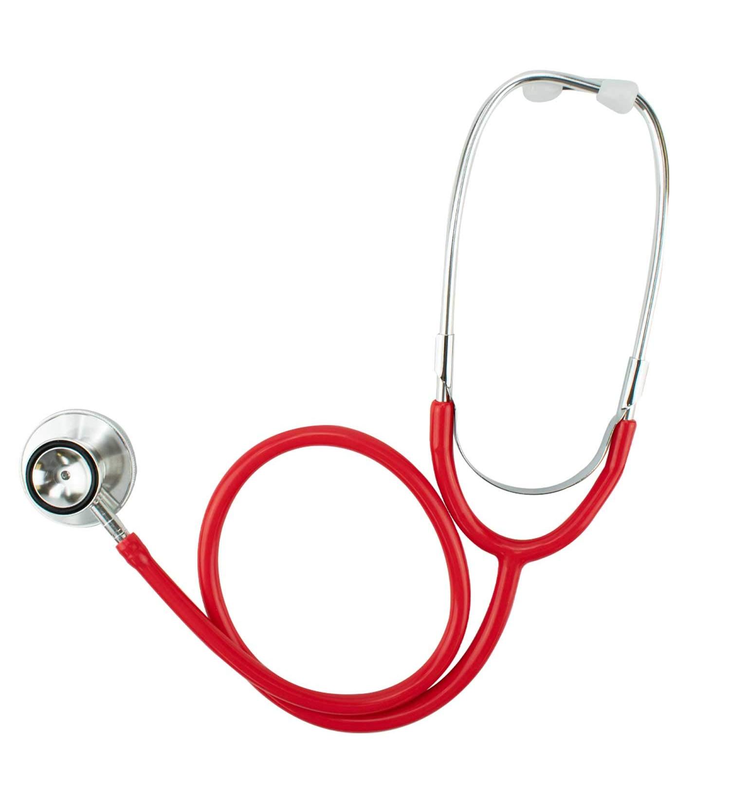 TRIXES Red Stethoscope - Fancy Dress Doctor Costume Accessory with Diaphragm & Bell Features - Red & Silver - Buy Online on SooperMarket.com