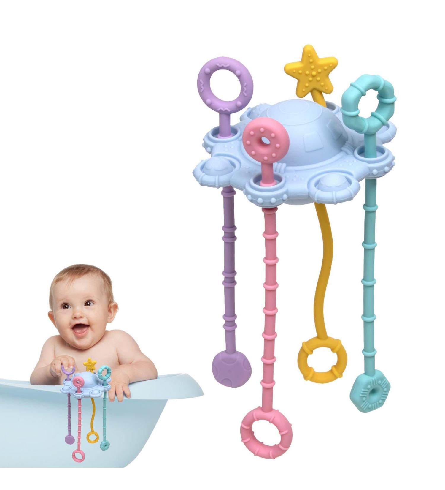 Buy Interactive Babies Pull Cord Activity Toys | Sensor Spinner Toys for Toddlers | Early Development Blue Toys - Buy Online on SooperMarket.com