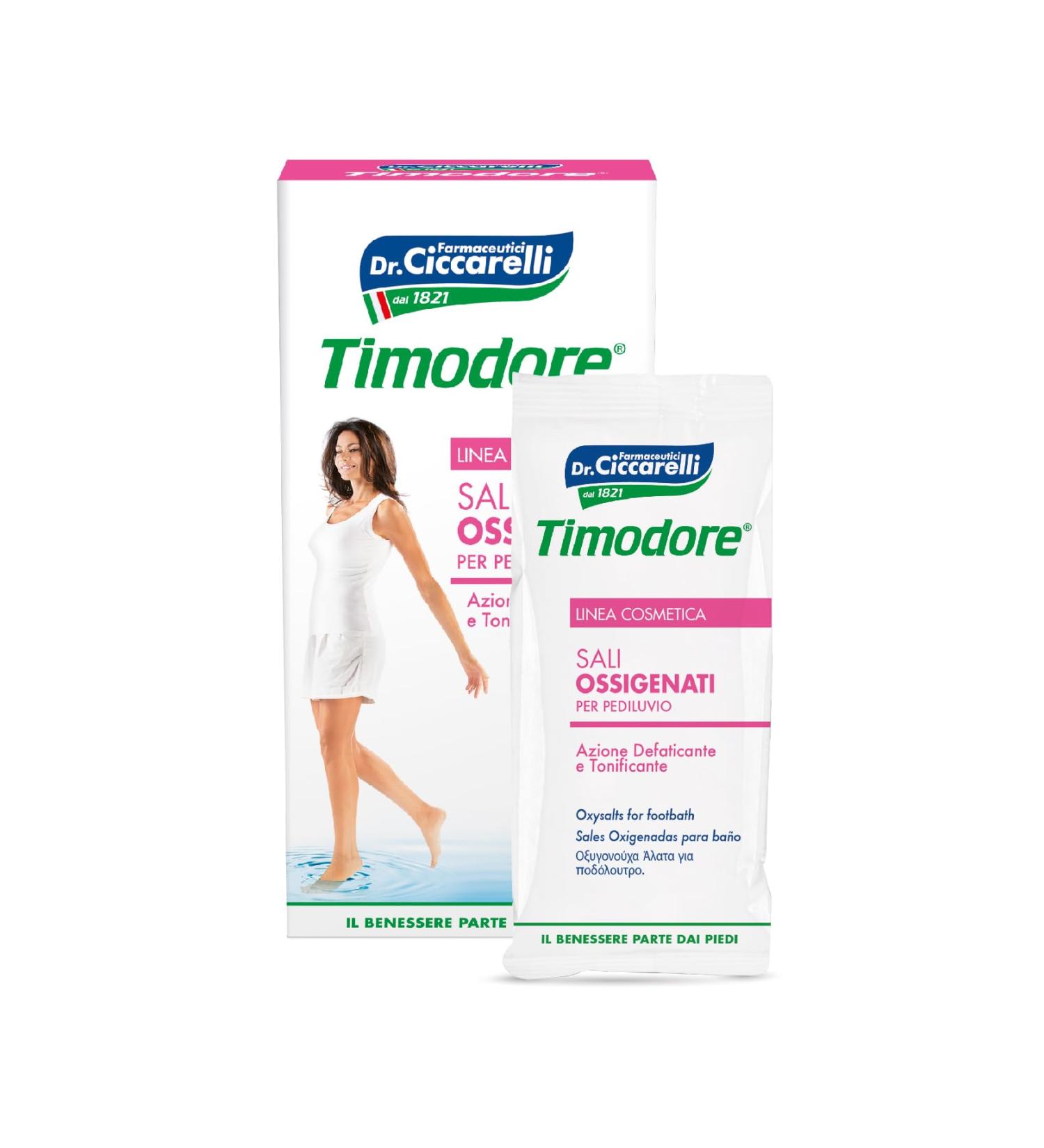 Timodore Oxygen Salt Mix | Refreshing Essential Oils for Tired Legs & Feet | 100% Made in Italy | Dermatologically Tested | 400g - Buy Online on SooperMarket.com