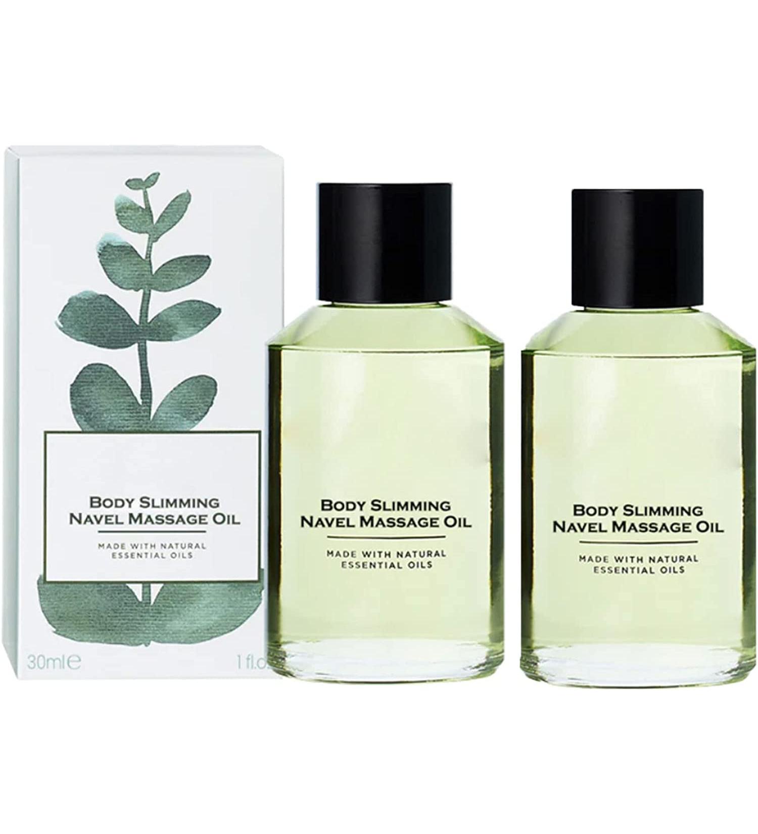 Fivfivgo Body Slimming Navel Massage Oil - Anti-Cellulite & Skin Tightening - 2 Piece Set for Effective Massage Therapy - Buy Online on SooperMarket.com