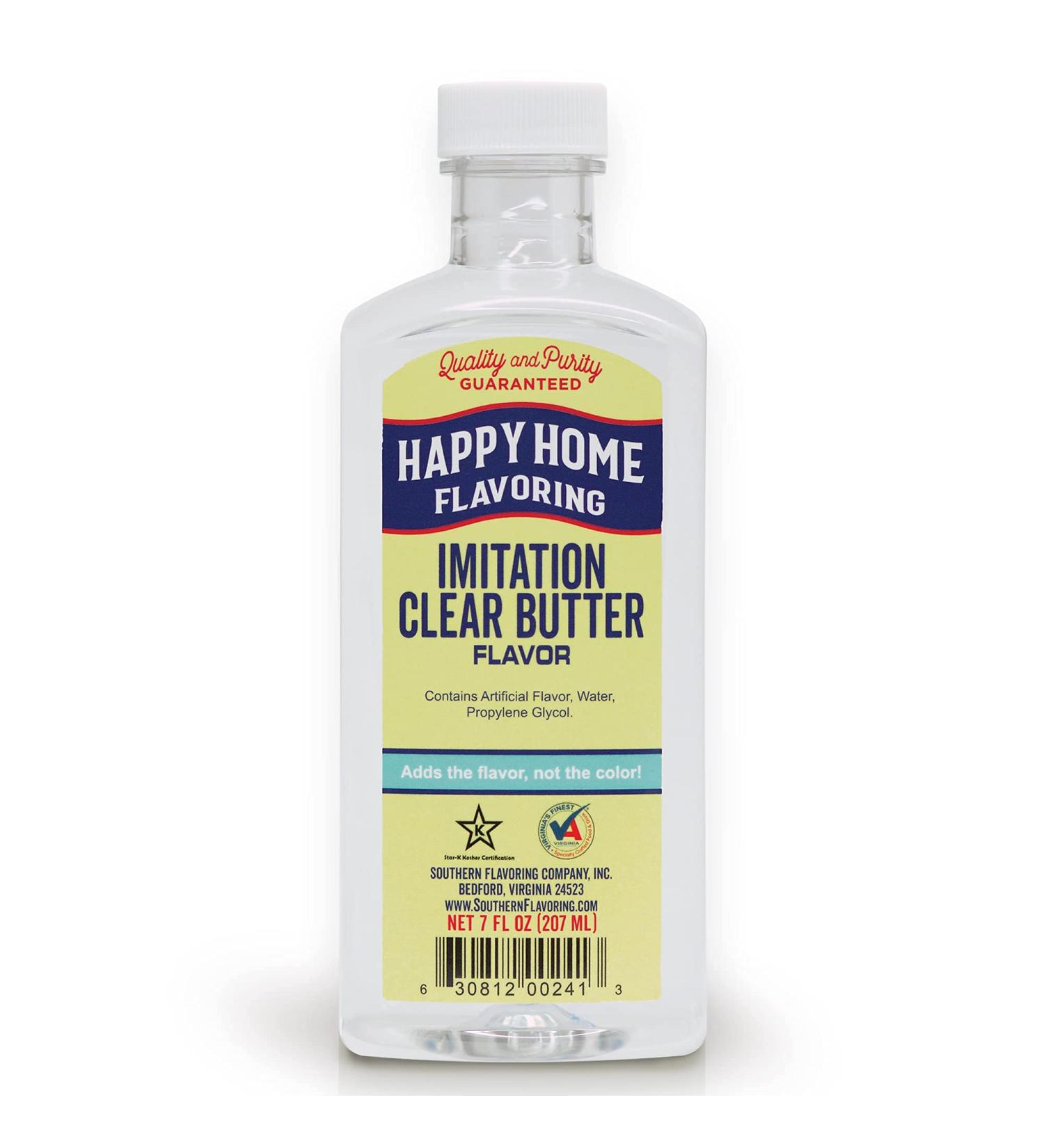 Certified Kosher Non-Alcoholic Imitation Clear Butter Flavoring - 7 oz | Happy Home - Buy Online on SooperMarket.com