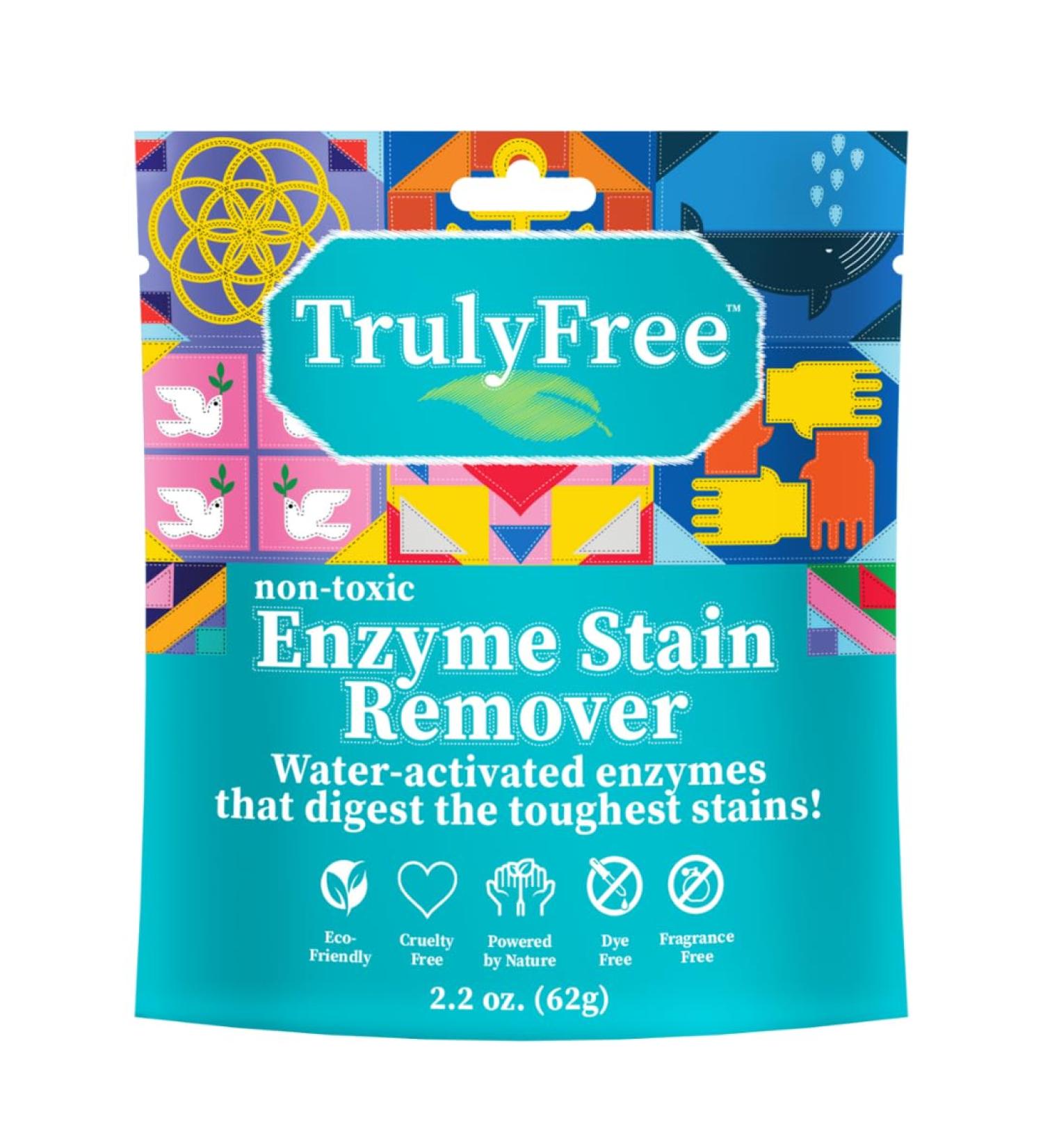 Truly Free Natural Stain Remover - Water-Activated Enzymes for Food Blood Grass & Pet Stains (50 Scoops) - Eco-Friendly & Effective - Buy Online on SooperMarket.com