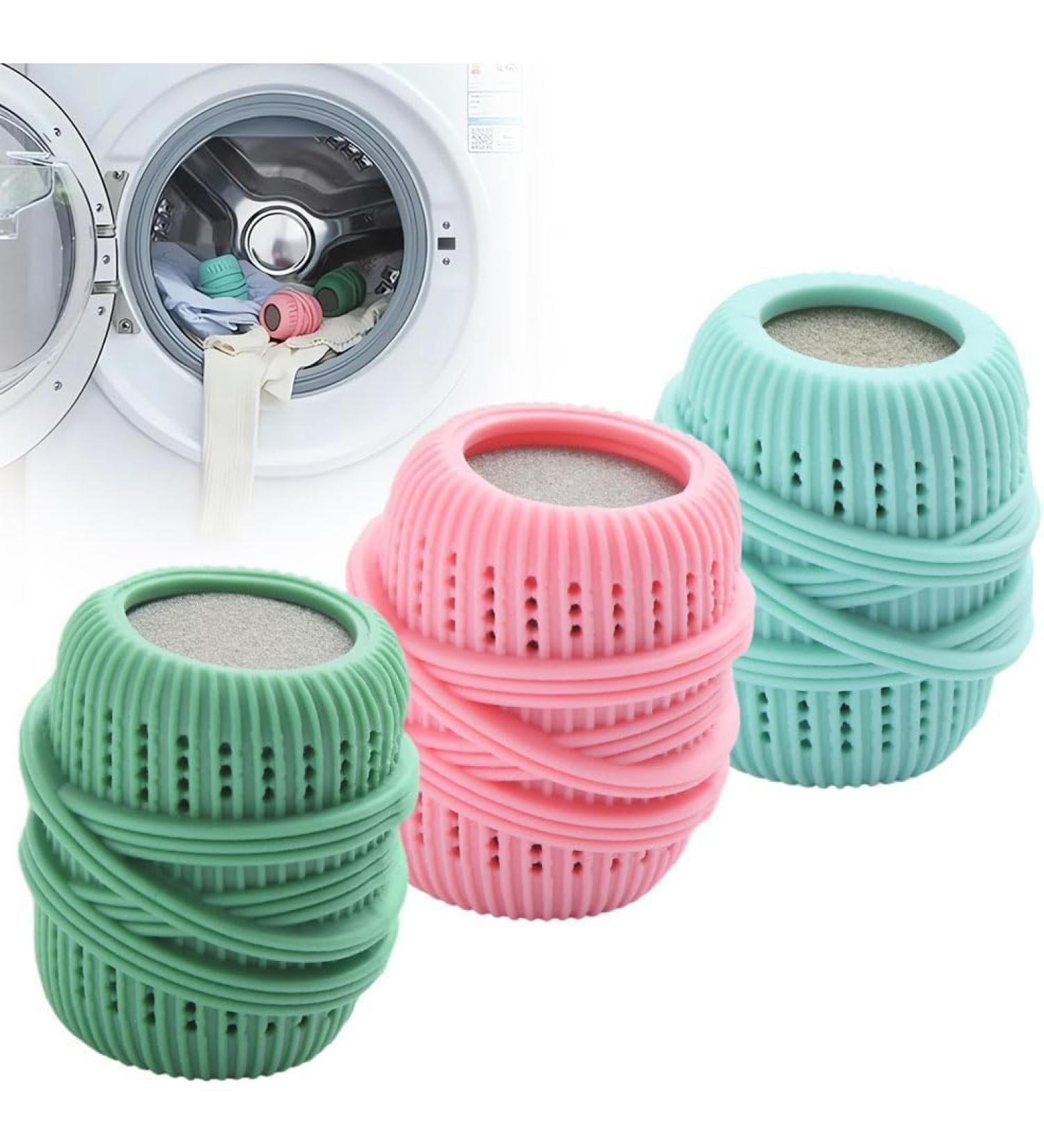 Washing Machine Laundry Ball New Fabric Softener Ball Dispenser for Washer Reusable Lint Remover Eco-Friendly All Natural Detergent Alternative for Washing All Kinds of Clothes (6PCS) - Buy Online on SooperMarket.com