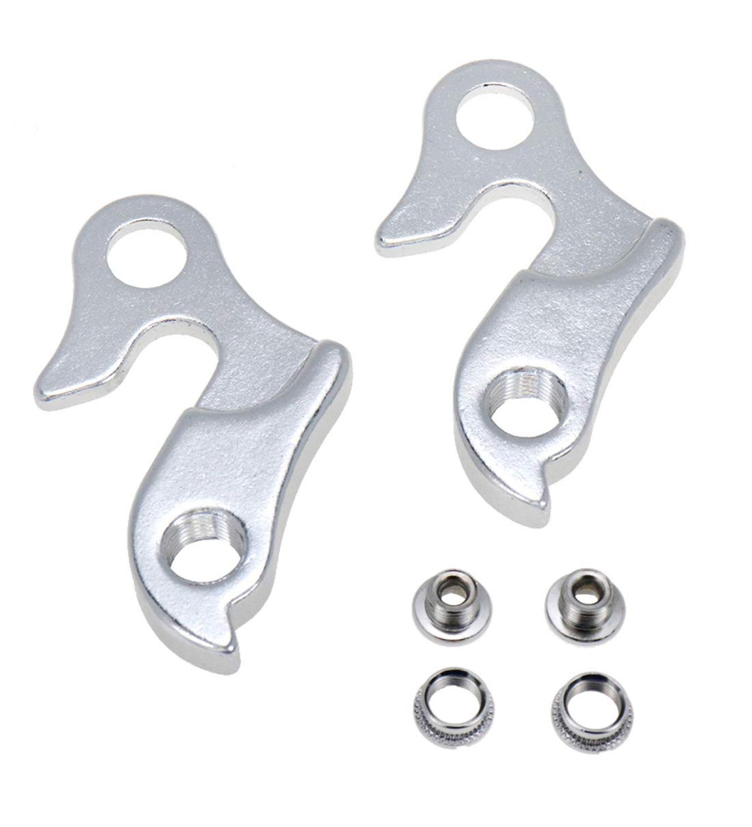 2 Pcs Universal Bicycle Derailleur Hanger Frame Gear Tail Hook - Silver Tone - Buy Online on SooperMarket.com