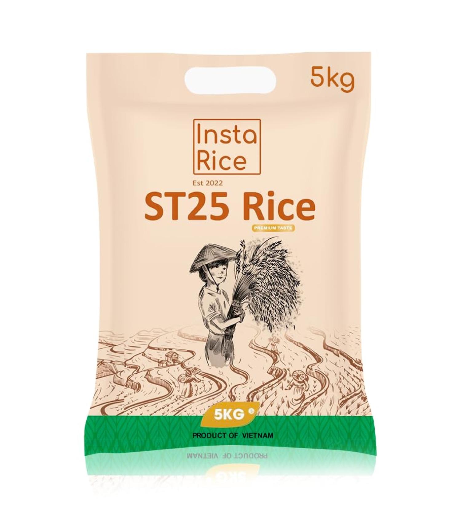 Insta Rice Premium ST25 Fragrant Sticky Rice from Vietnam - Versatile Aromatic Rice 5kg - Buy Online on SooperMarket.com