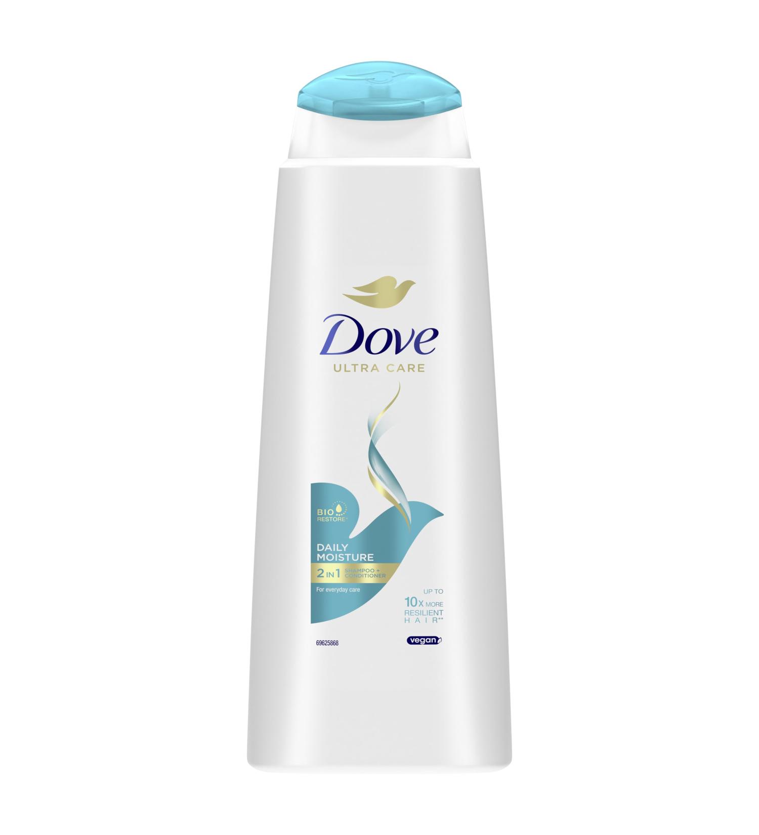 Dove Nutritive Solutions Daily Moisture 2 in 1 Shampoo + Conditioner 400ml - Silky Smooth Hair Care for Dry & Damaged Hair - Buy Online on SooperMarket.com