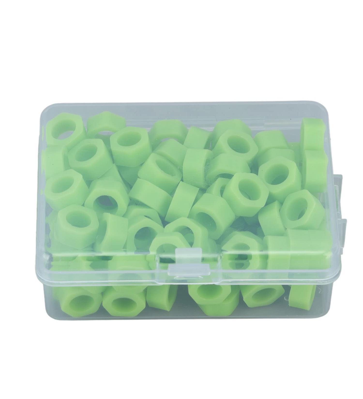 Dental Code Rings - 100 Pieces Silicone Color Coding for Dental Clinics | Odontologia Instrument Accessories (Green) - Buy Online on SooperMarket.com