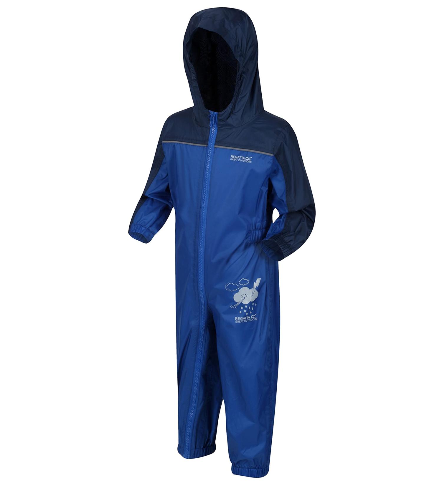 Regatta Kids Puddle Iv All-in-One Suit 18-24 Months - Nautical Blue/Dark Denim - Buy Online on SooperMarket.com