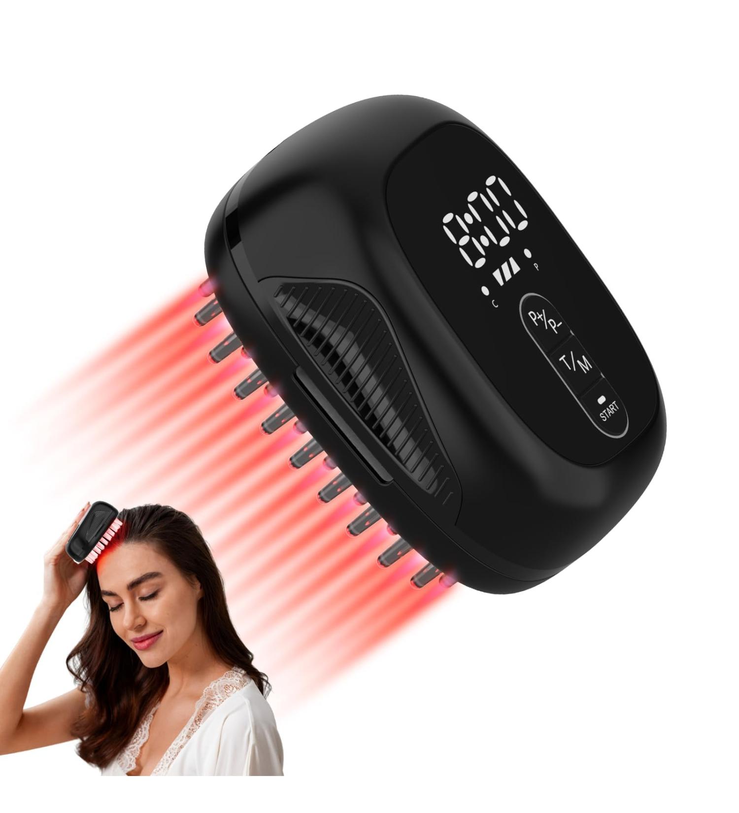 Laser Comb Hair Growth Device Medical Grade Lasers FDA Cleared Hair Loss Treatment for Men and Women with Thinning Hair Rechargeable Hair Growth Product Black - Buy Online on SooperMarket.com