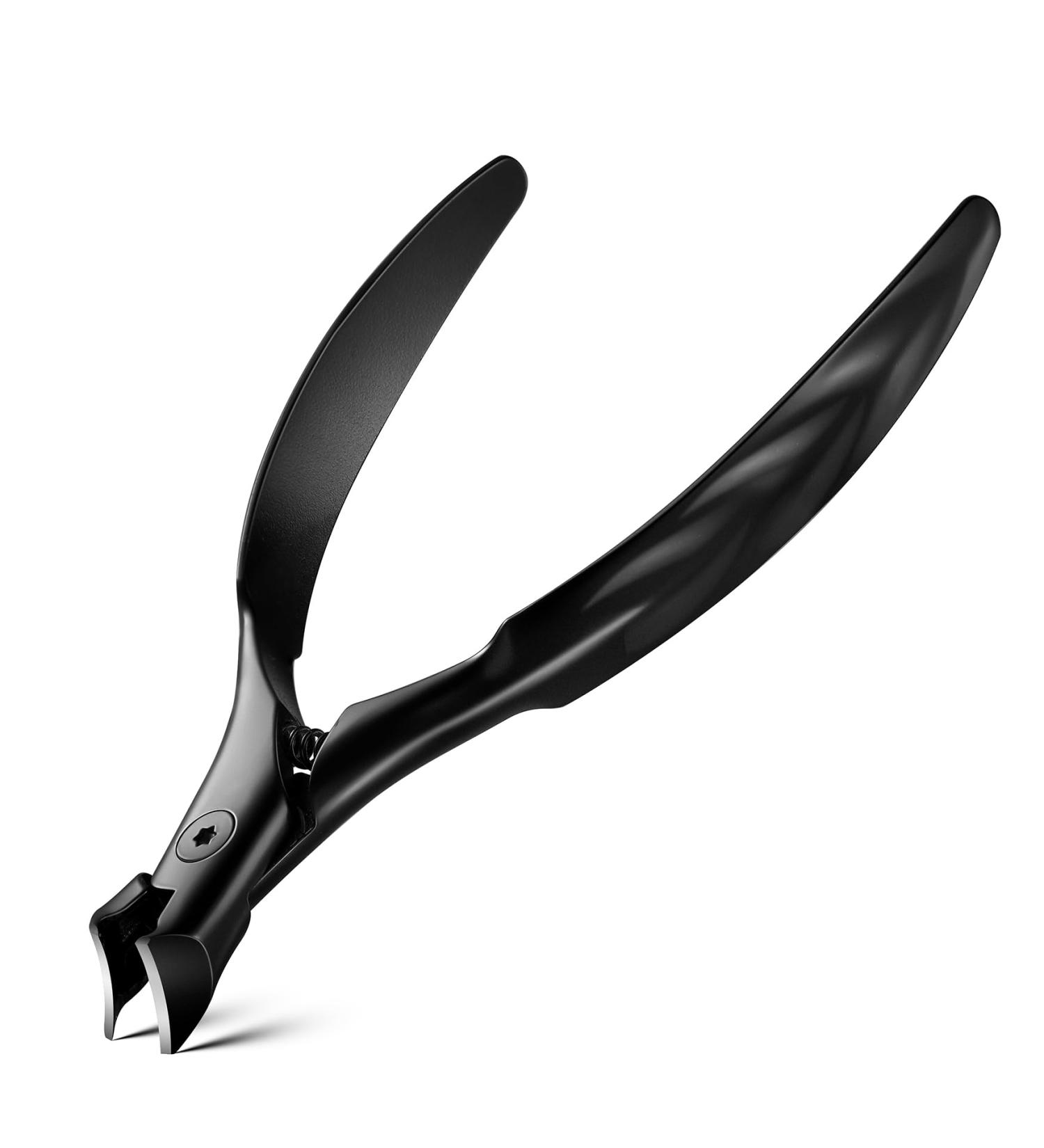 FERYES Wide Jaw Thick Toenail Clippers Thick Toenails - Precision Stainless Steel Toe Nail Clippers for Thick Nails for Seniors with Catcher -Black - Buy Online on SooperMarket.com