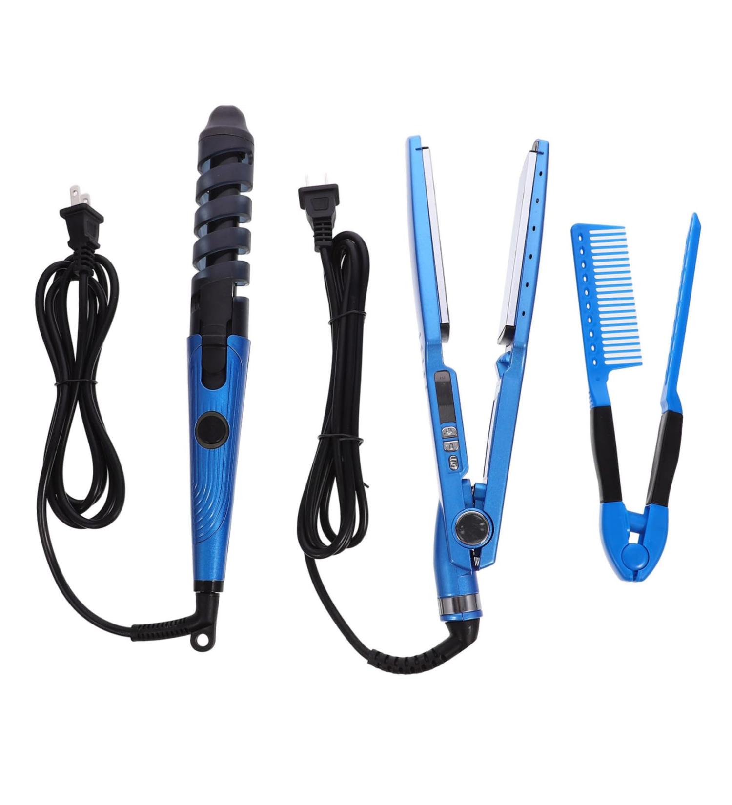 Baluue 1 Set Curling Iron Set Hair Rollers Comb Hair Curler Curling Wand Hair Straightener Curlers Rubber - Buy Online on SooperMarket.com