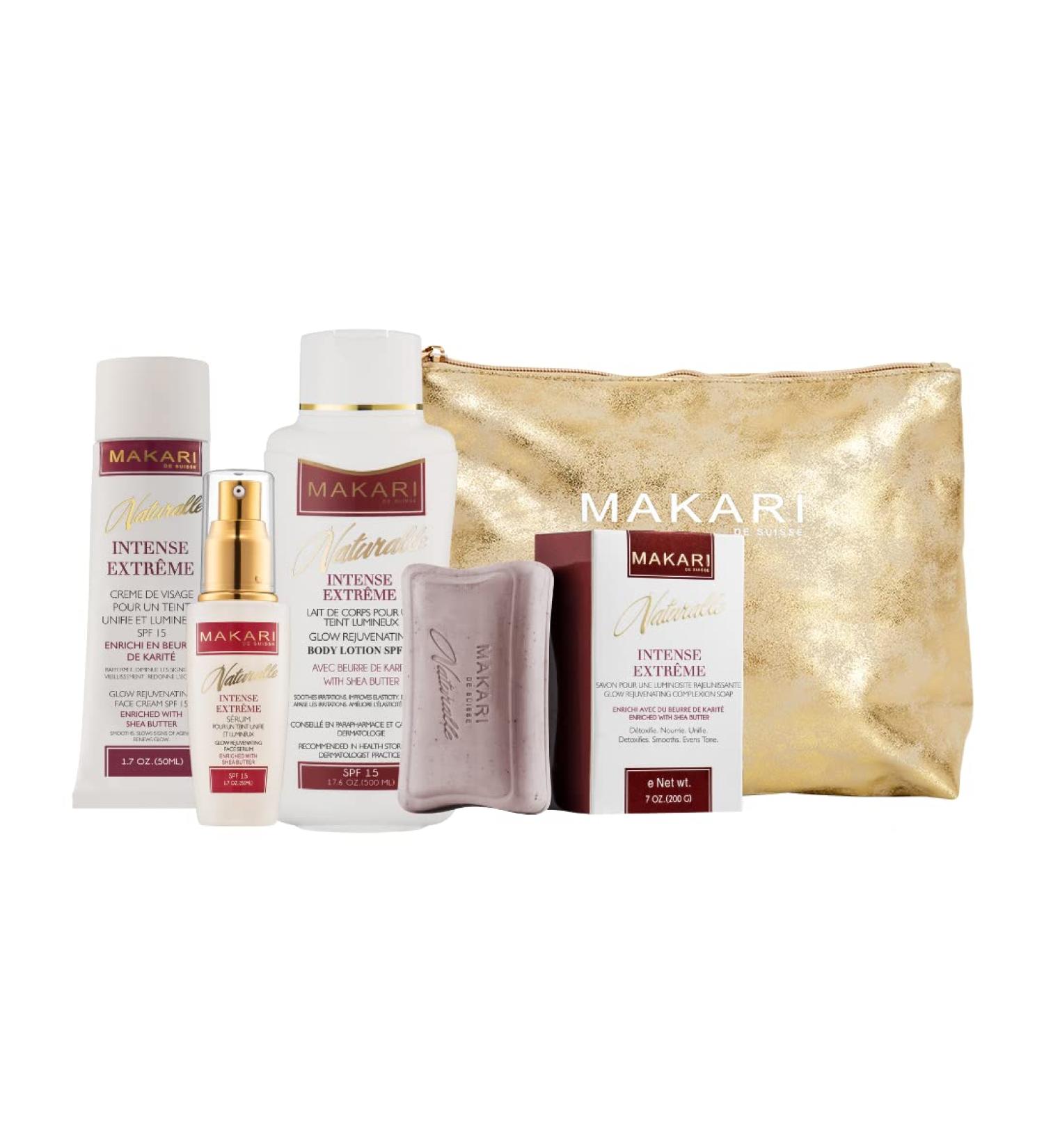MAKARI Naturalle Intense Extreme Gift Set - Rejuvenating Skin Care with SPF15 | 4 Piece Botanical Facial Kit for Dry to Normal Skin - Buy Online on SooperMarket.com