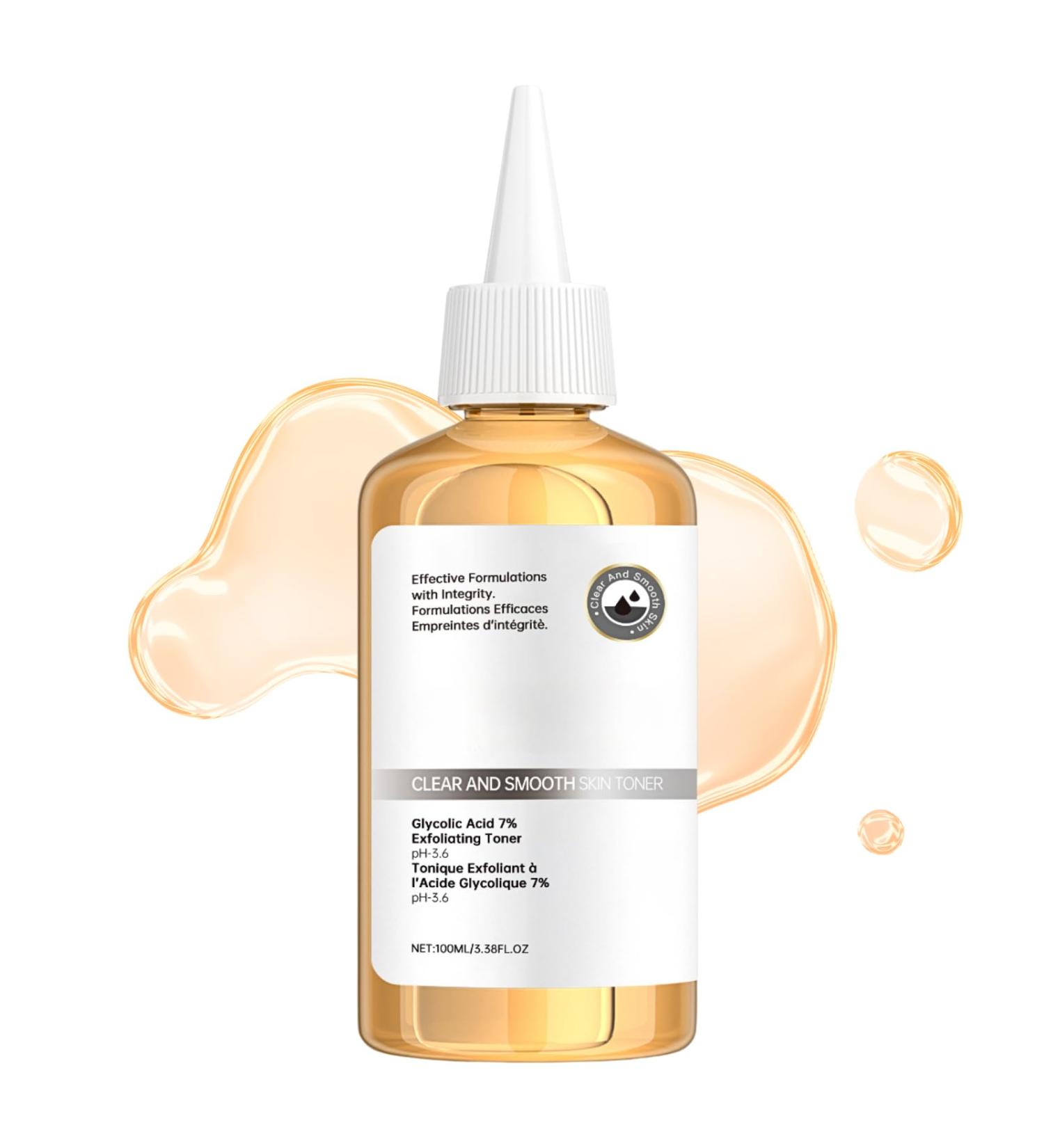 Glycolic Acid 7% Exfoliating Toner 7% Glycolic Acid Toner for Acne Prone Skin Glycolic Acid 7% Toning Solution for Blemishes and Acne Face Toner for Oily Skin Hydrating Toner Minimises Pores - Buy Online on SooperMarket.com
