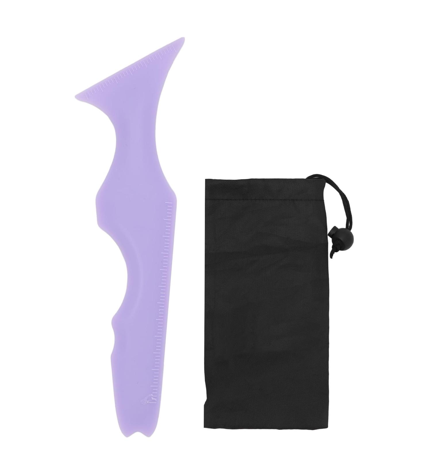 5 In 1 Eyeliner Stencil Reusable Silicone Beauty Ruler Multi Purpose Silicone Eyebrow Pencil Stencil Winged Tip Aid Eyeliner Shield Applicator Guard for Makeup Cosmetic Purple - Buy Online on SooperMarket.com