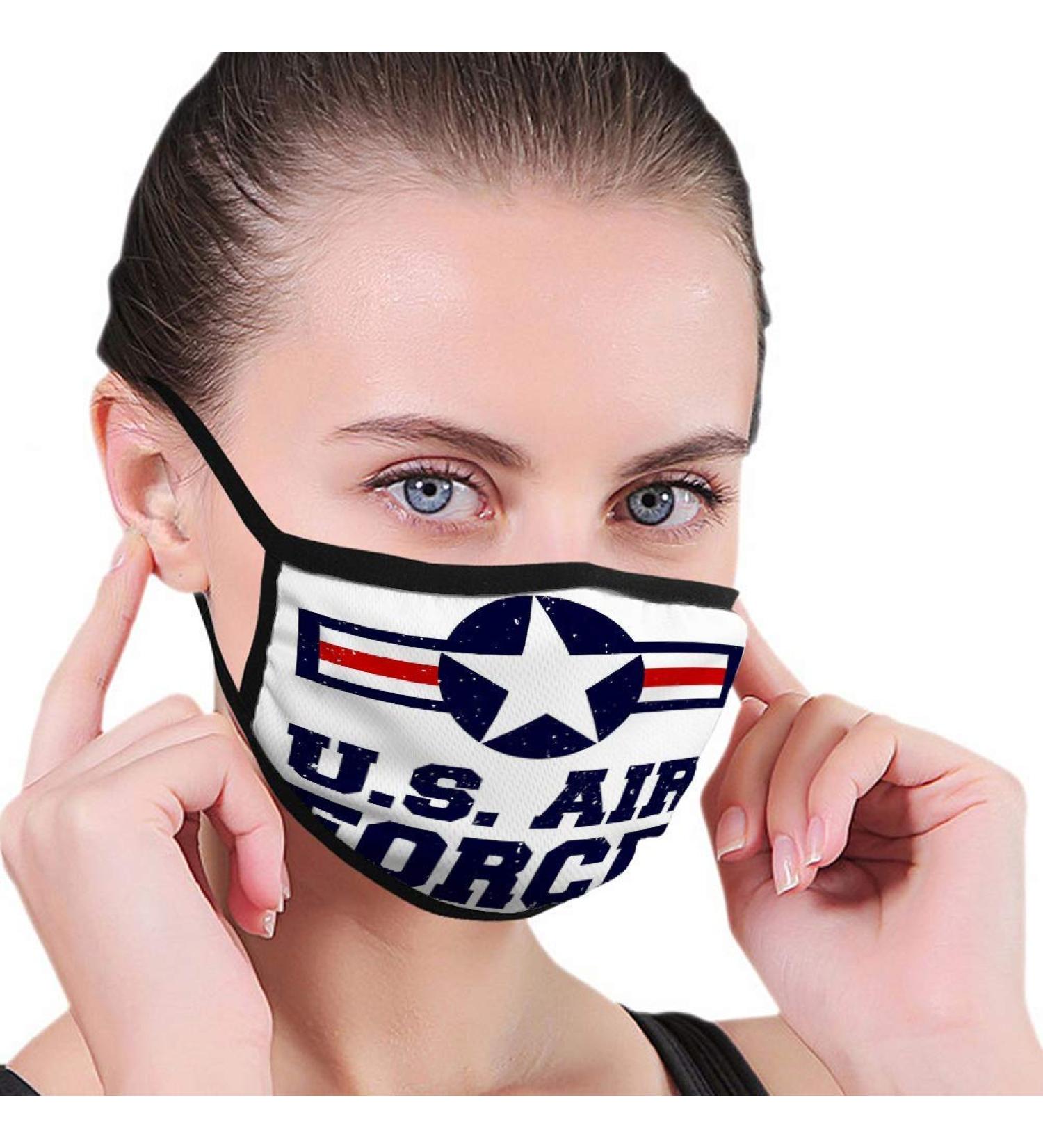 Mouth Mask Mask Adjustable Earloop Face Mask t Shirtint u s air Force Vintage Tshirt Stamp - Buy Online on SooperMarket.com