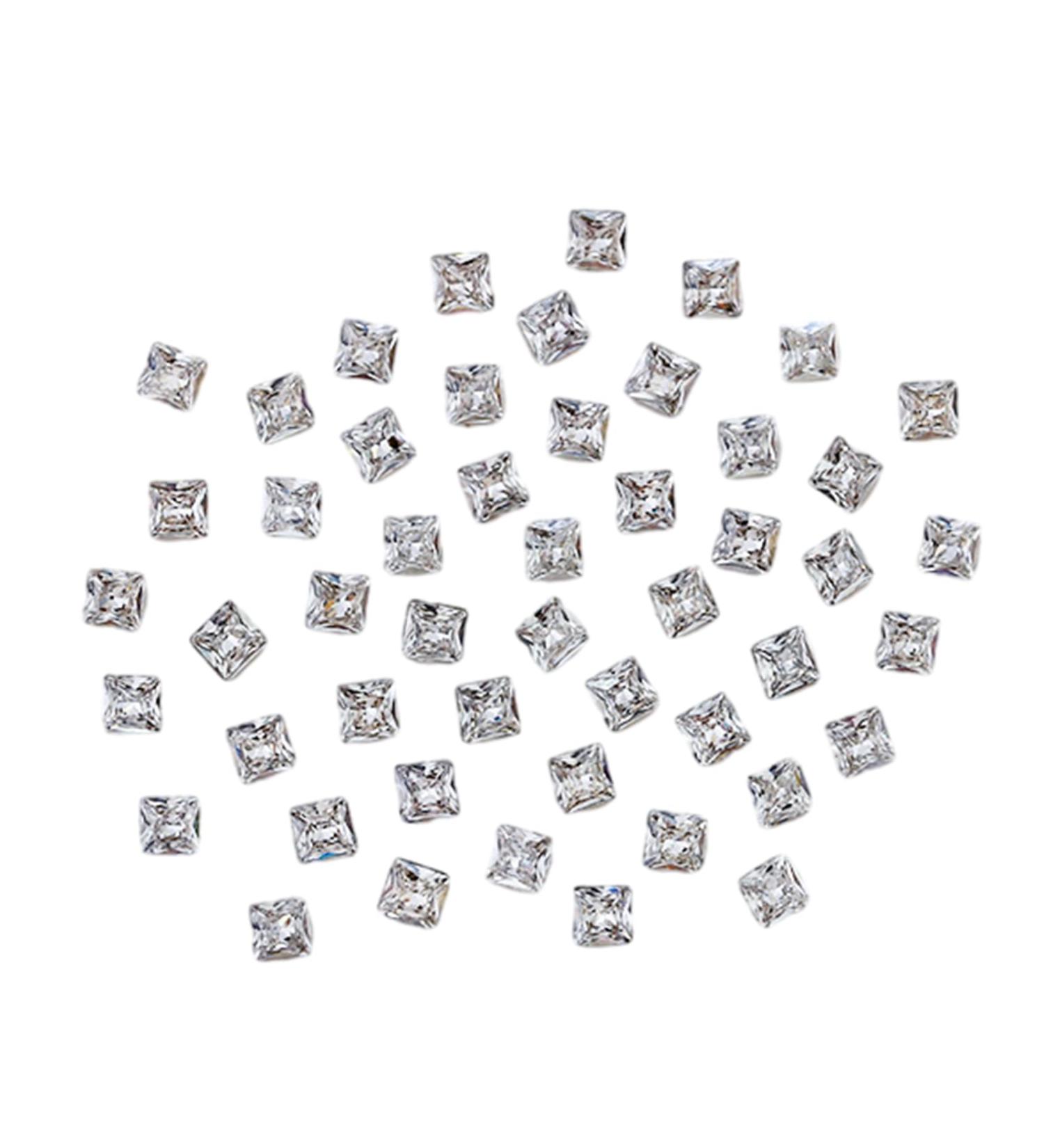 Unique Square Pointed Bottom Rhinestones For Nail Decoration Eye Catching Nail Accessories Square Pointed Bottom Rhinestones White middle - Buy Online on SooperMarket.com