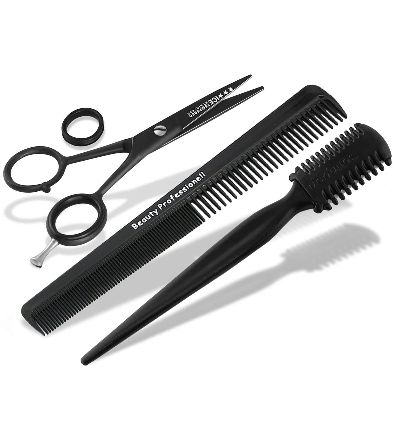 Premium Beard Care Set | Solingen Thinning & Beard Scissors 12.7 cm Hair Cutting Scissors & Comb | International Shipping Available - Buy Online on SooperMarket.com