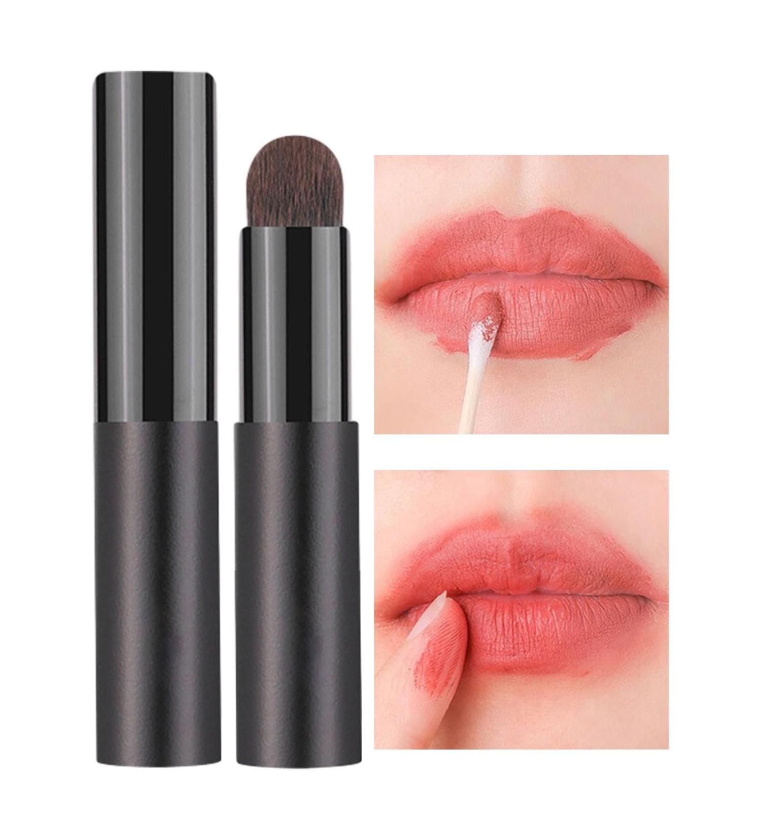 Wontool Lip Brush for Lipstick | Professional Makeup Brush with Lid - Makeup Applicator Beauty Tool Portable Brush for Lip Gloss Eyeshadow Lip Cream - Buy Online on SooperMarket.com