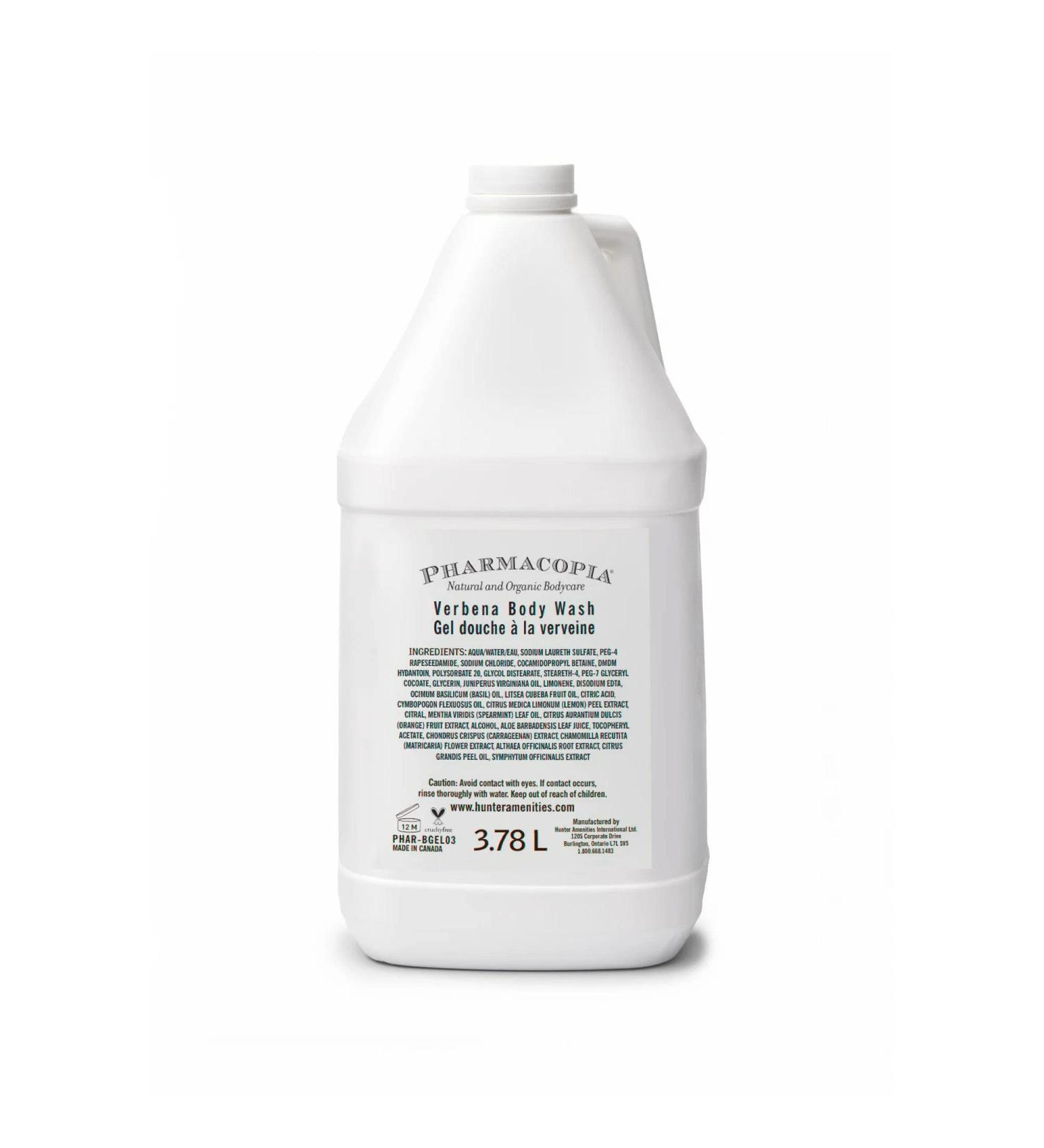 Pharmacopia Hotel Verbena Body Wash - Organic & Vegan Moisturizing Shower Gel for Men & Women 128oz | International Shipping Available - Buy Online on SooperMarket.com