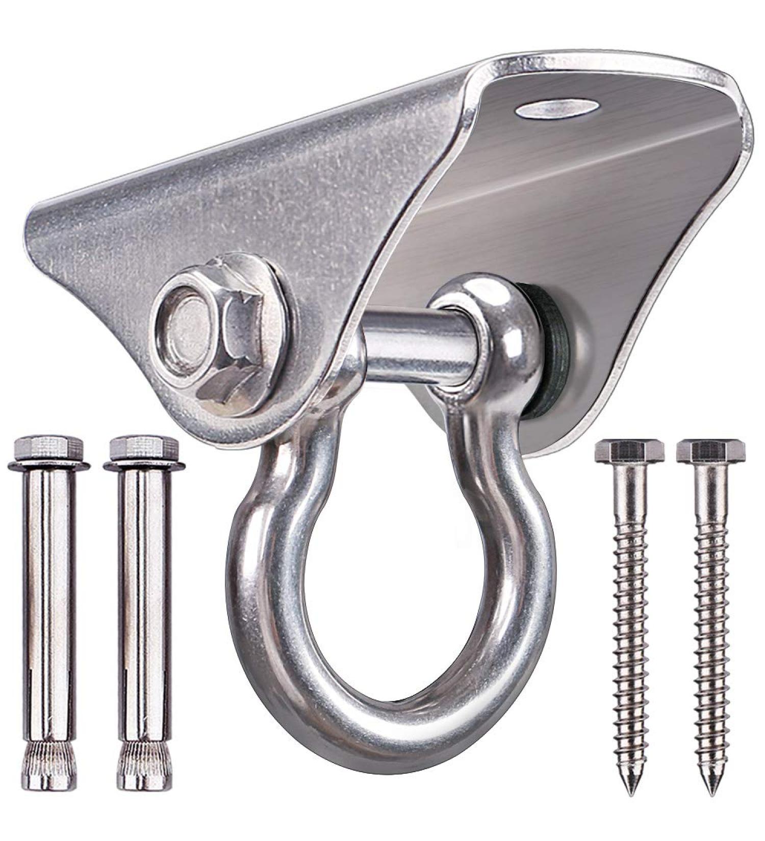 SELEWARE Stainless Steel Swing Hanger - Indoor/Outdoor Suspension Trainer Anchor - 1000lbs Capacity - 1 Pack - Buy Online on SooperMarket.com