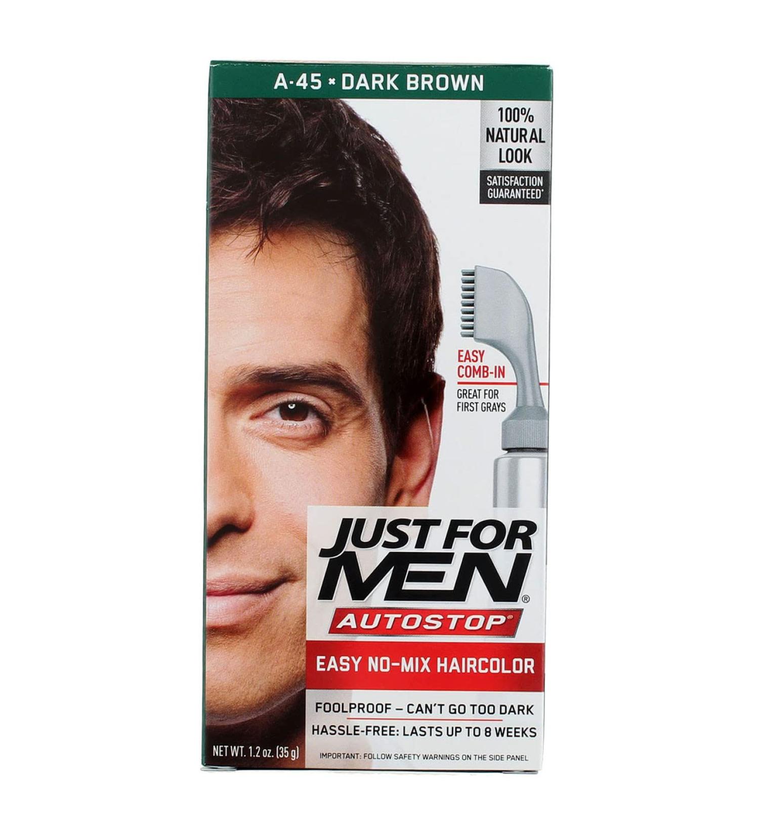 Just For Men Dark Brown Hair Color #45 - 1ct | International Shipping | Perfect Grey Coverage - Buy Online on SooperMarket.com