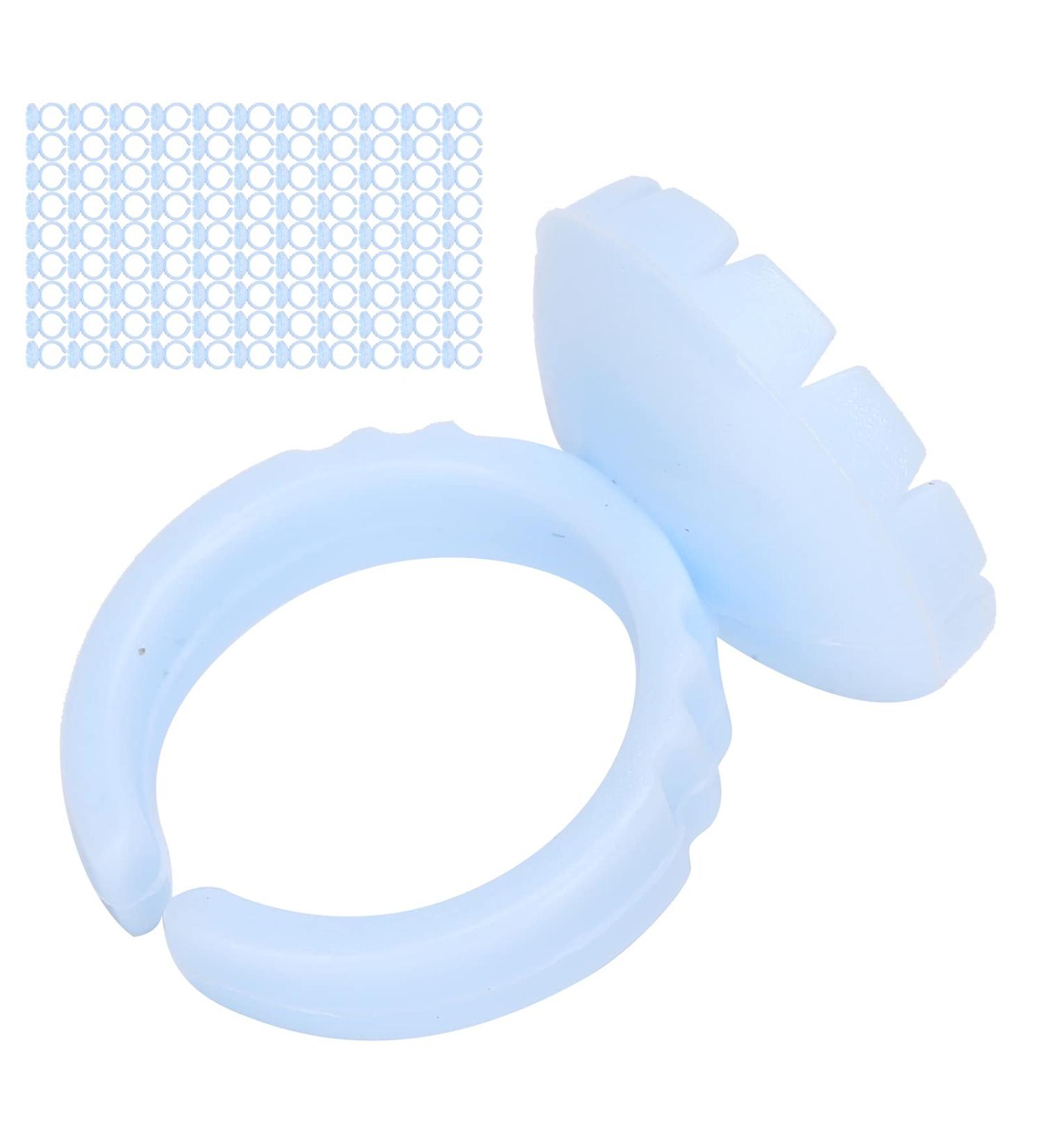 Eyelash Extension Glue Ring Cup 1.5cm / 0.6in Stable Wearing Easy To Wear Eyelash Glue Ring Cup Strong Flexibility for Professional Use(A pack of 100 blue) - Buy Online on SooperMarket.com