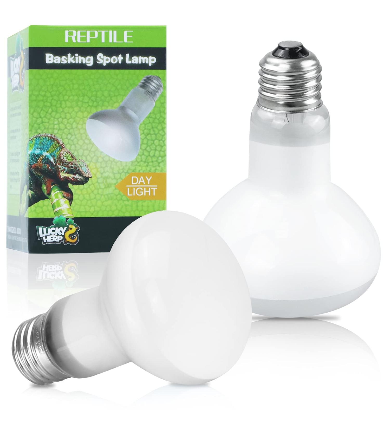 LUCKY HERP Reptile Heat Lamp 75W 2 Pack UVA Reptile Heat Lamp Bulb Amphibian Basking Spot Light Bulb Reptile Daylight Bulb for Turtle Bearded Dragon Lizard Heating Use 75W(2 Pack) - Buy Online on SooperMarket.com