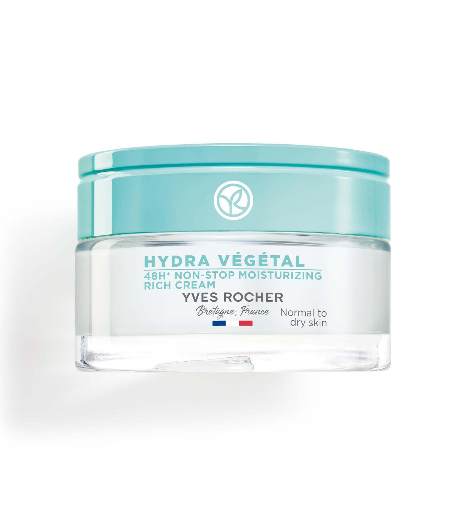 Yves Rocher Hydra Vegetal 48H Moisturizing Rich Cream - Best Face Moisturizer for Normal to Dry Skin - 1.6 FL OZ - Shop Internationally - Buy Online on SooperMarket.com