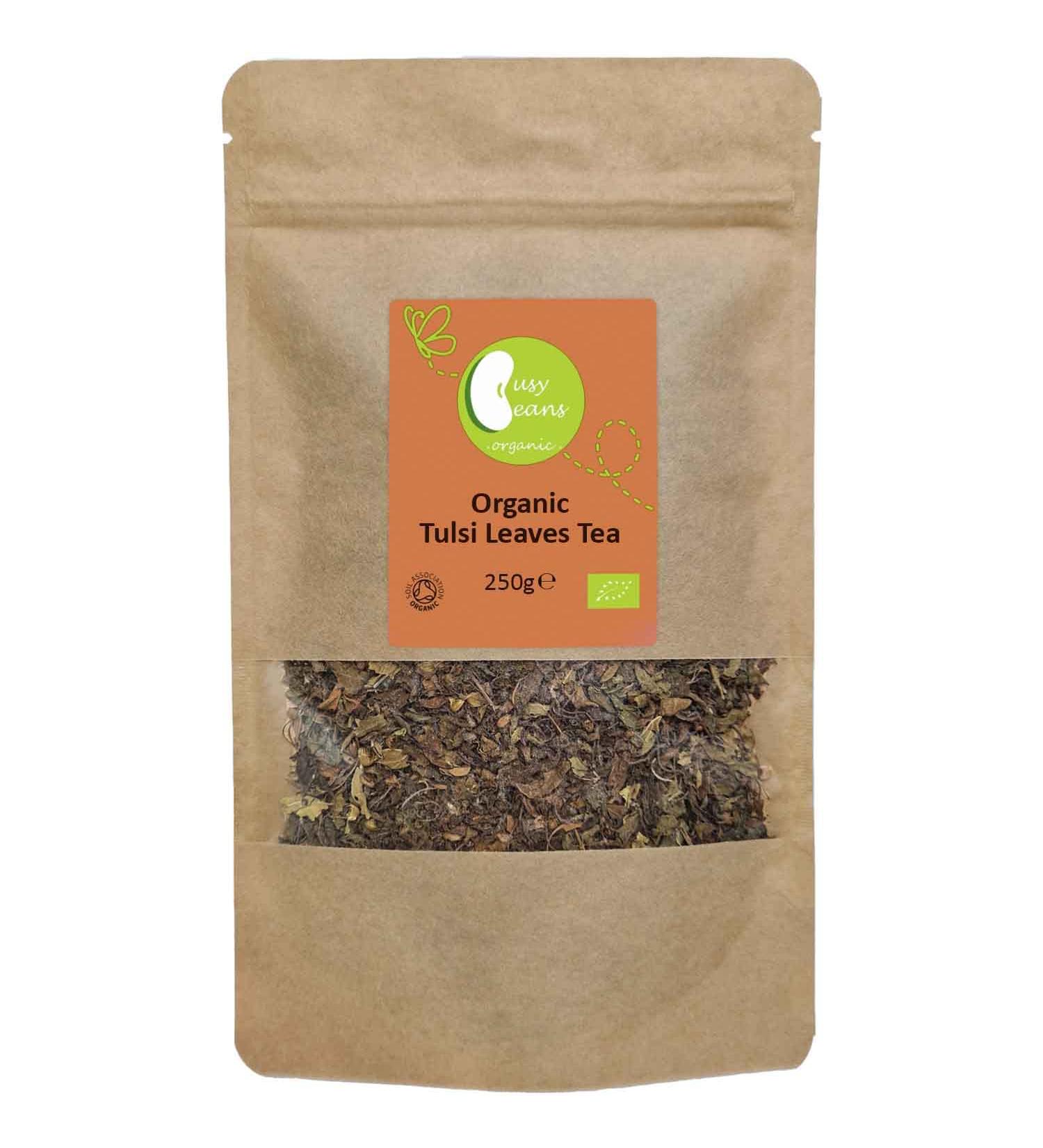 Organic Tulsi Leaves Tea - Certified Organic - by Busy Beans Organic (250g) - Buy Online on SooperMarket.com