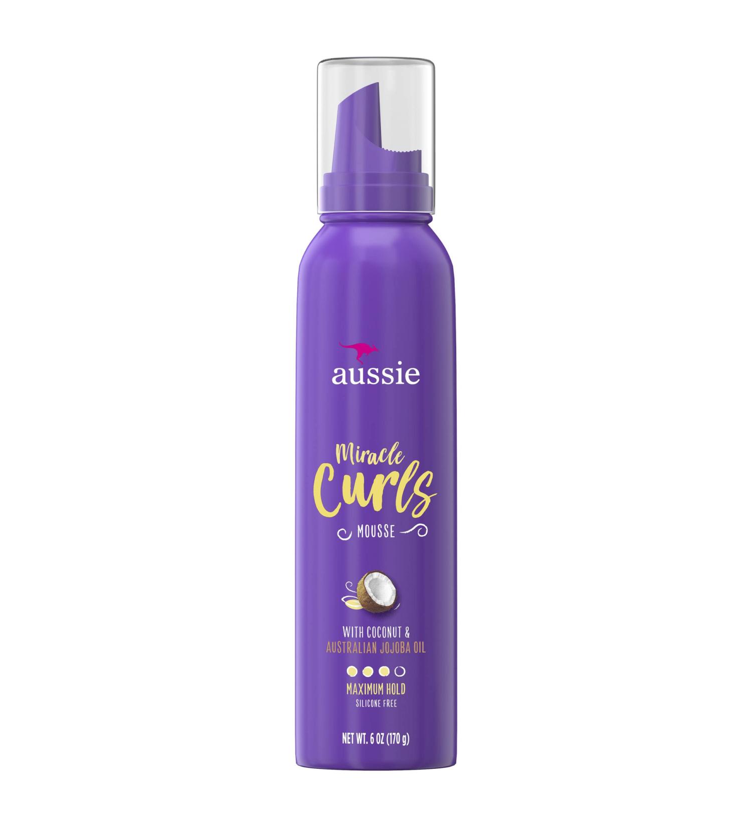 Aussie Aussie Miracle Curls Styling Mousse With Coconut & Australian Jojoba Oil 6.0 Ounce  6 Ounces