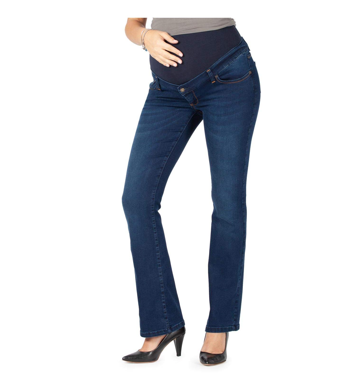 MAMAJEANS Torino Bootcut Maternity Jeans | Stretch Denim Flared | Made in Italy | UK 10 - Dark Blue - Buy Online on SooperMarket.com