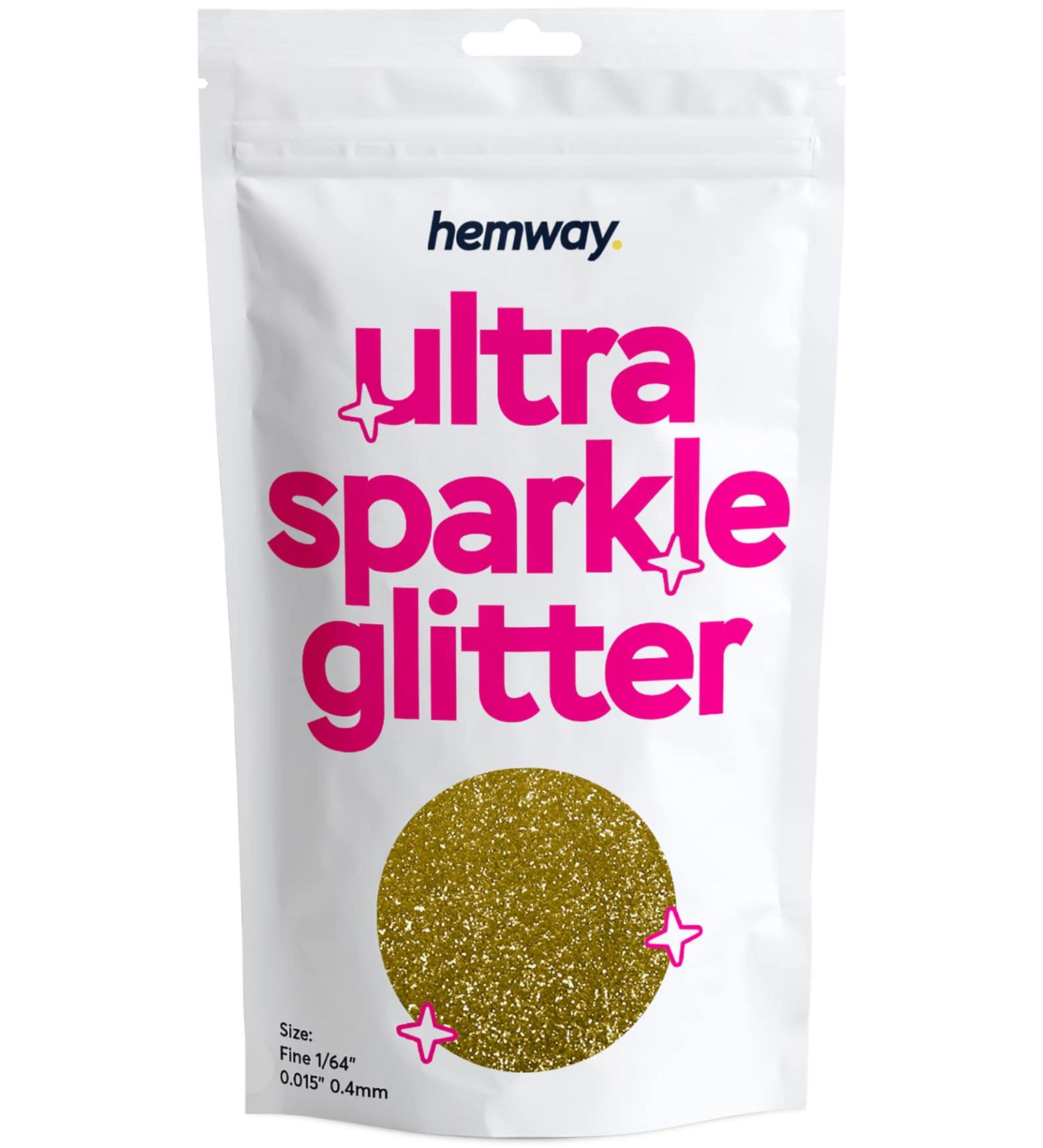 Hemway Fine Iridescent Gold Glitter 100g | Cosmetic Safe 1/64 - Sparkle for Crafting & Beauty - Buy Online on SooperMarket.com