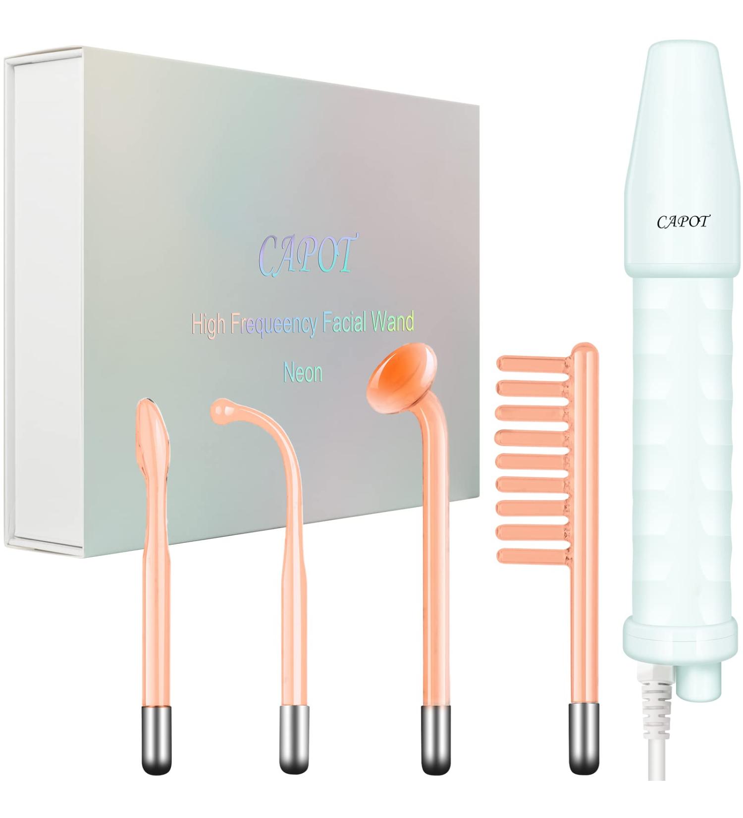 CAPOT High Frequency Facial Wand - Portable Handheld Machine with 4 Neon Tubes - Buy Online on SooperMarket.com