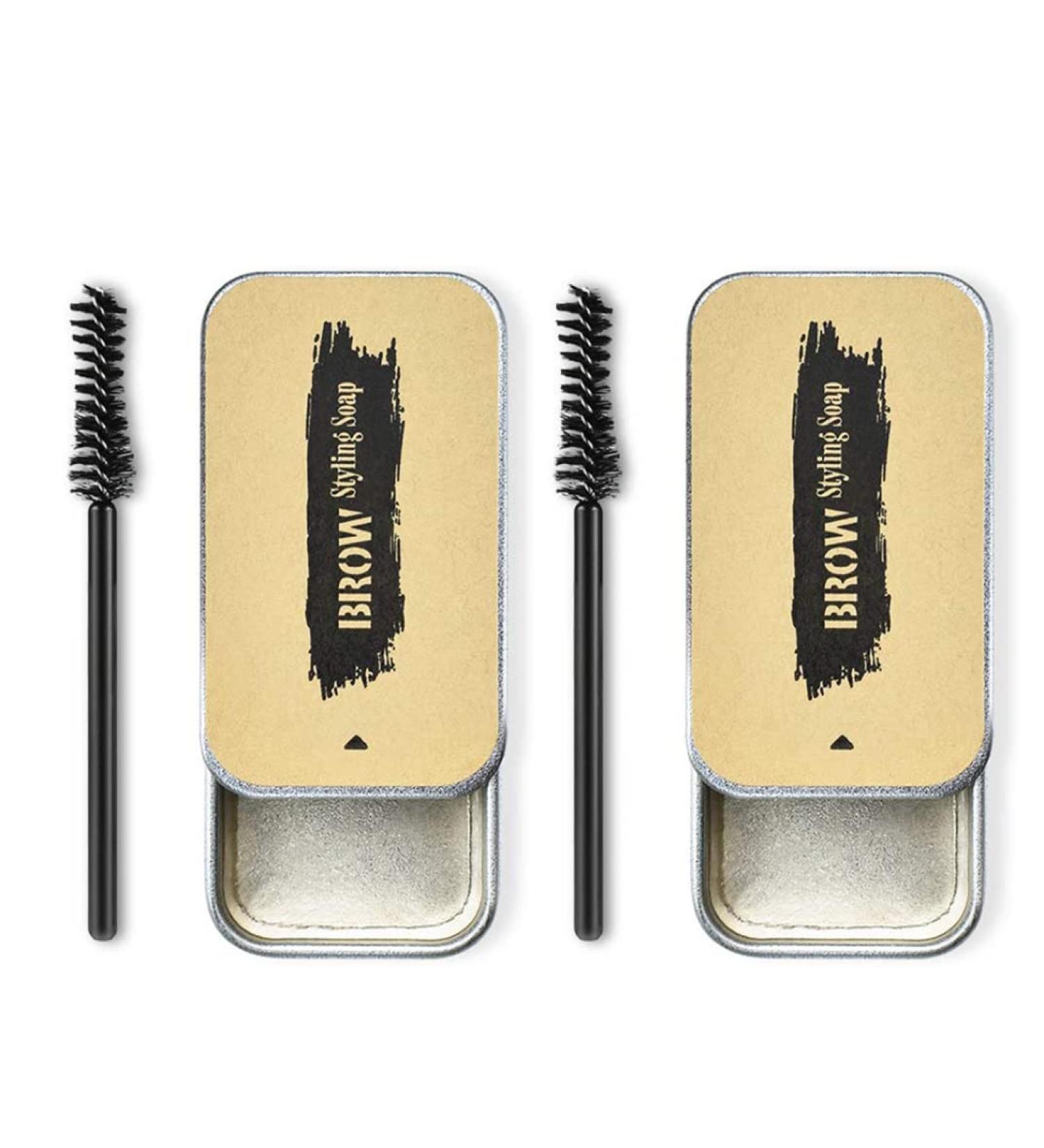 Eyebrow Soap Wild Eyebrow Styling Shaping Wax Colorless Waterproof Natural Eyebrow Cream Wax Brow Adjustment Gel with Brush 2PCS Eyebrow Stylish Cream - Buy Online on SooperMarket.com